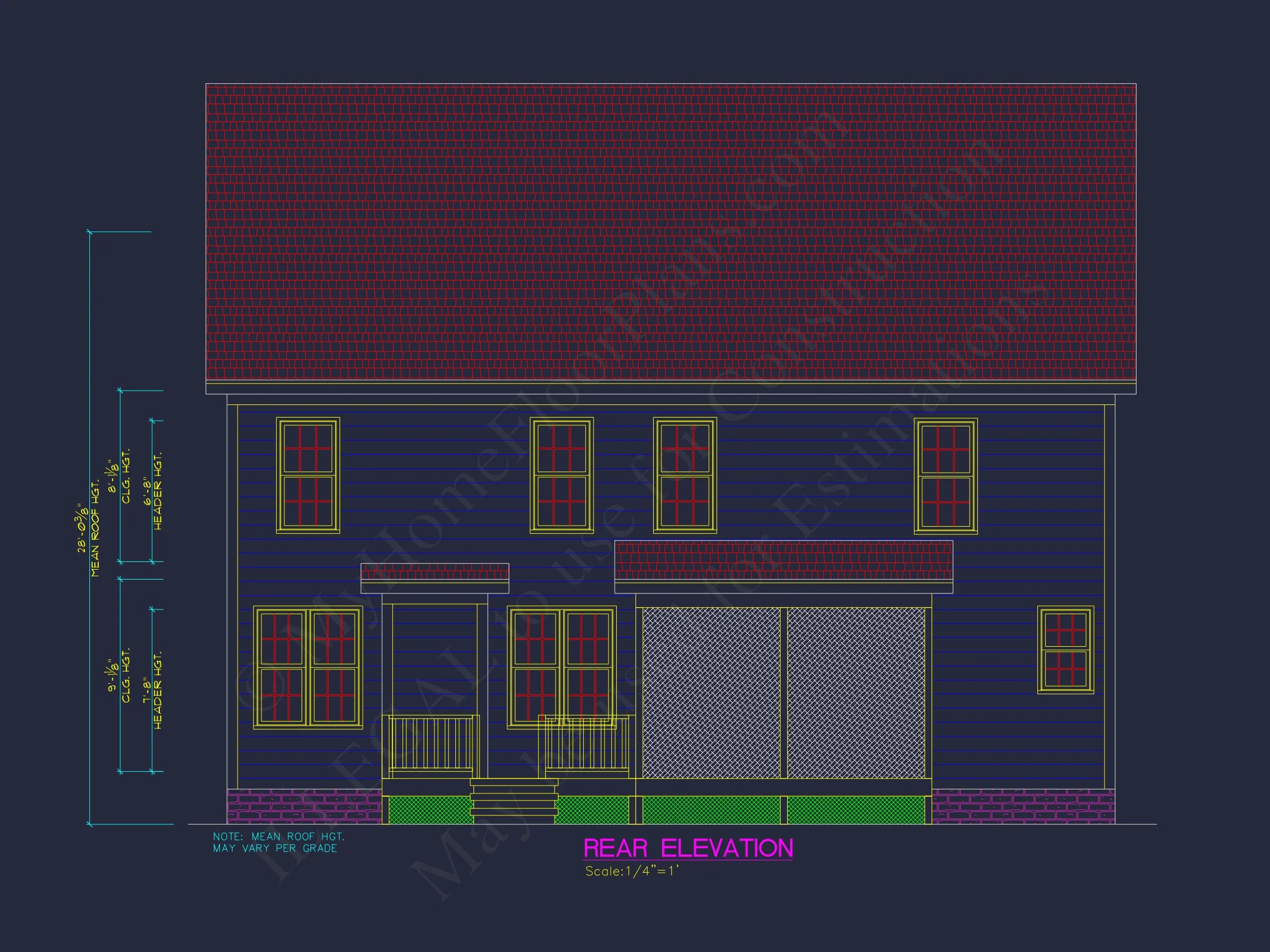 Elegant 4-Bedroom house Plan with CAD Blueprint Designs