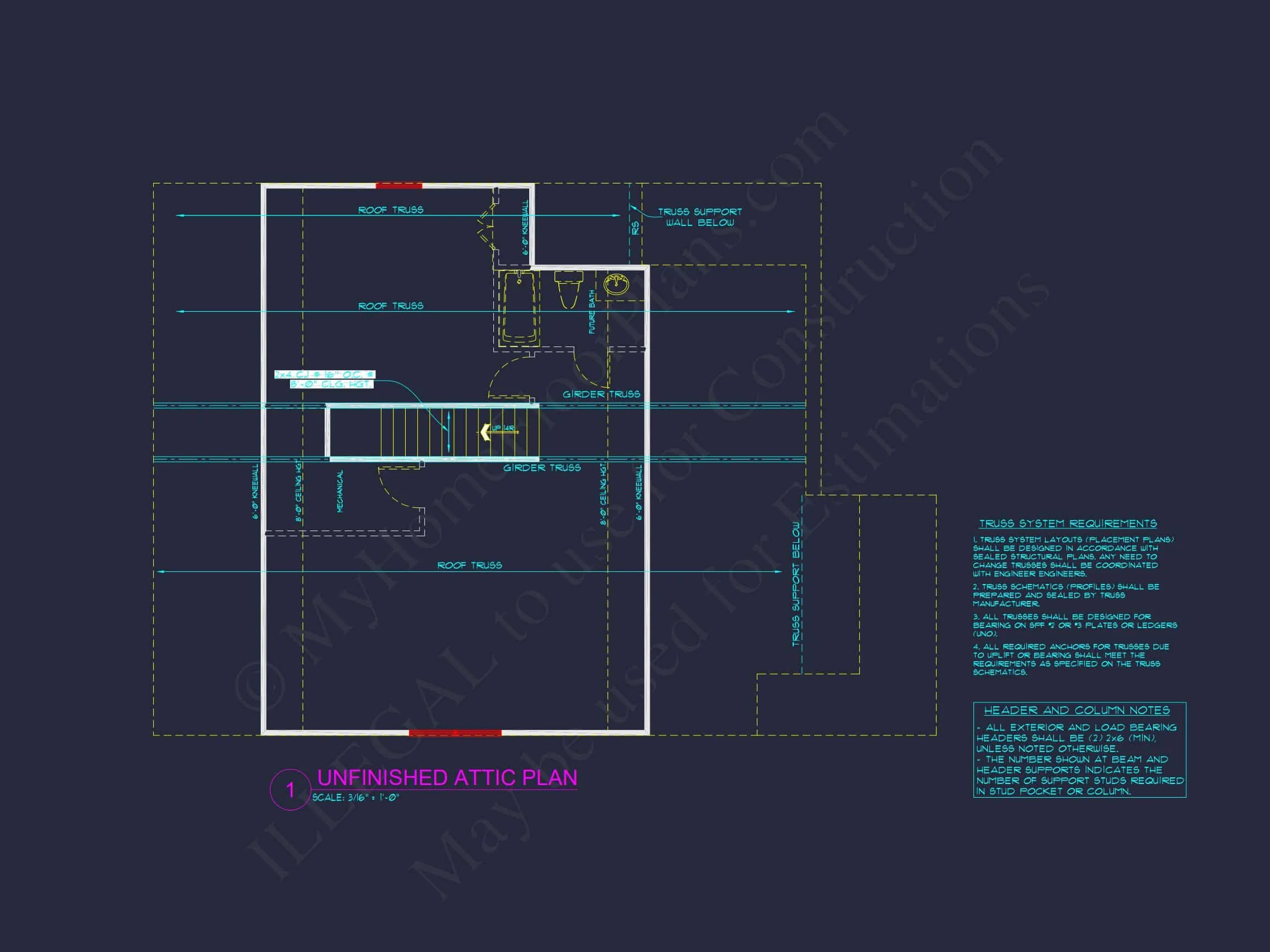 11-1076 HOUSE PLAN - Modern House Plan with 4 Bedrooms, CAD Blueprint & Open Design 16 Modern house Plan with 4 Bedrooms, CAD Blueprint & Open Design