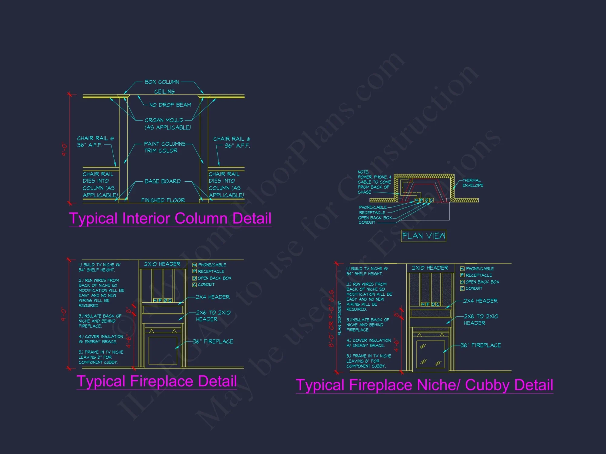 Modern house Plan with 4 Bedrooms, CAD Blueprint & Open Design