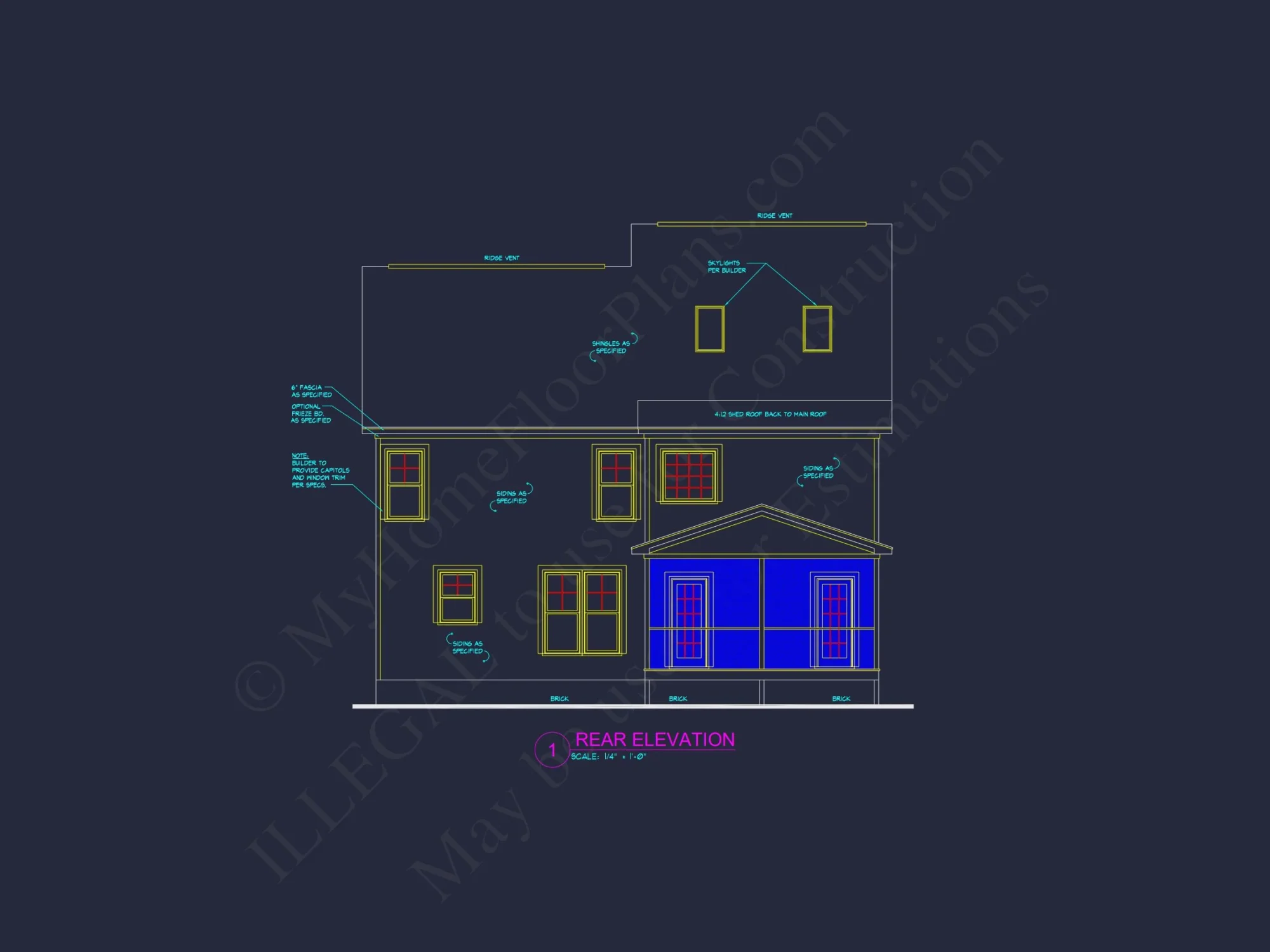 Spacious 2-Story Craftsman house Plan with CAD Blueprints