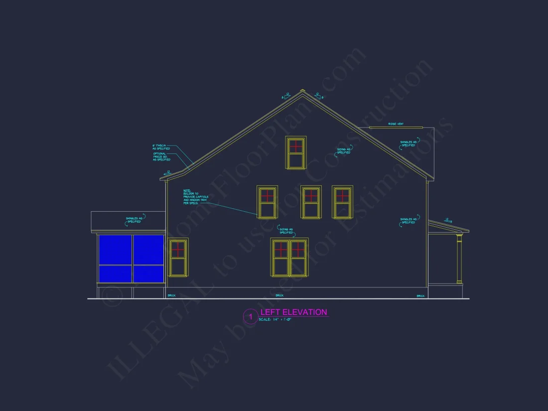 Spacious 2-Story Craftsman house Plan with CAD Blueprints