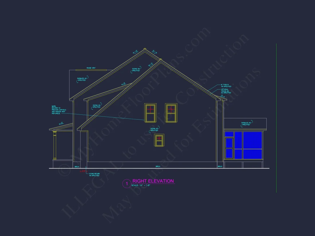 Spacious 2-Story Craftsman house Plan with CAD Blueprints