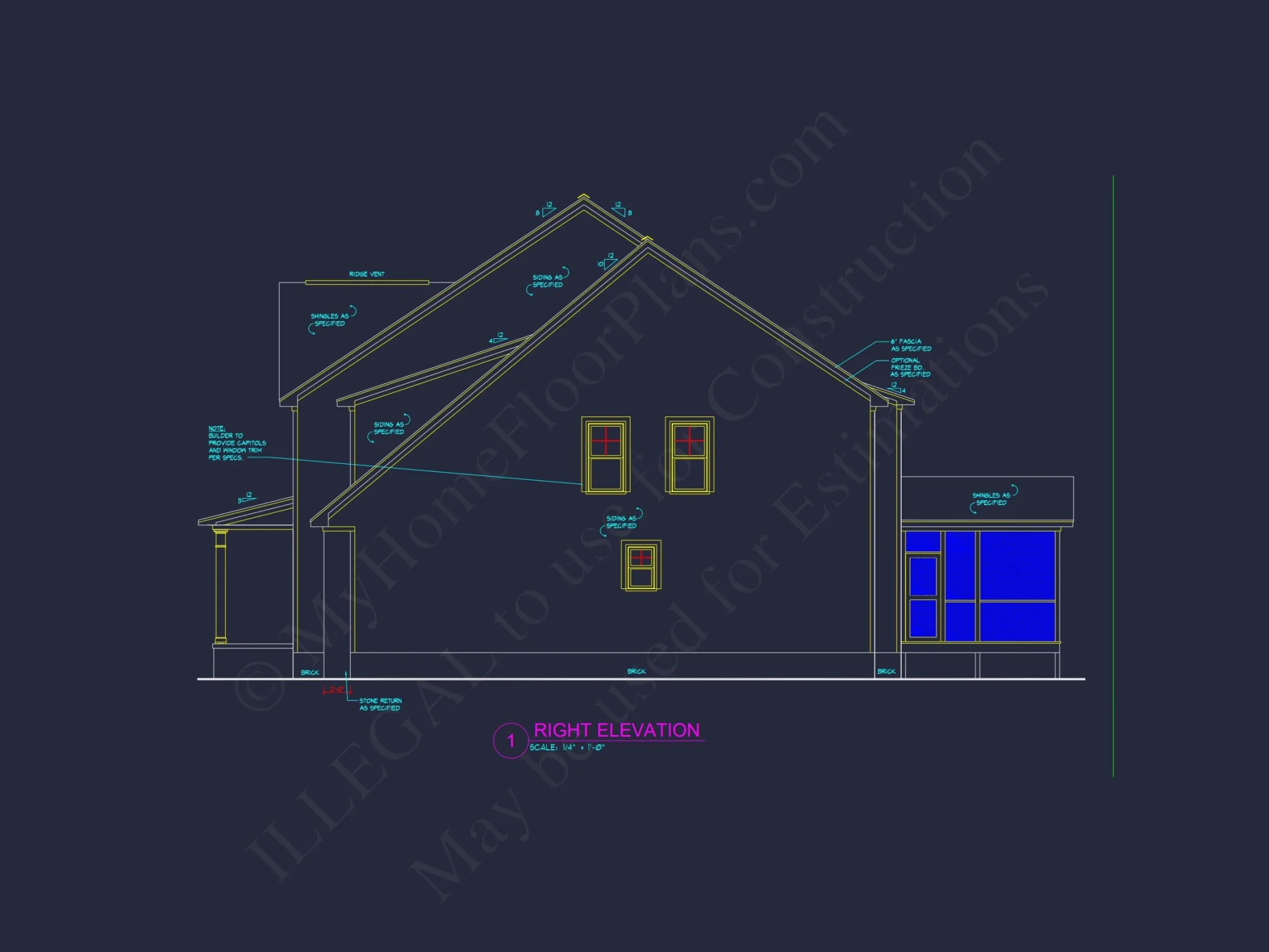 Spacious 2-Story Craftsman house Plan with CAD Blueprints