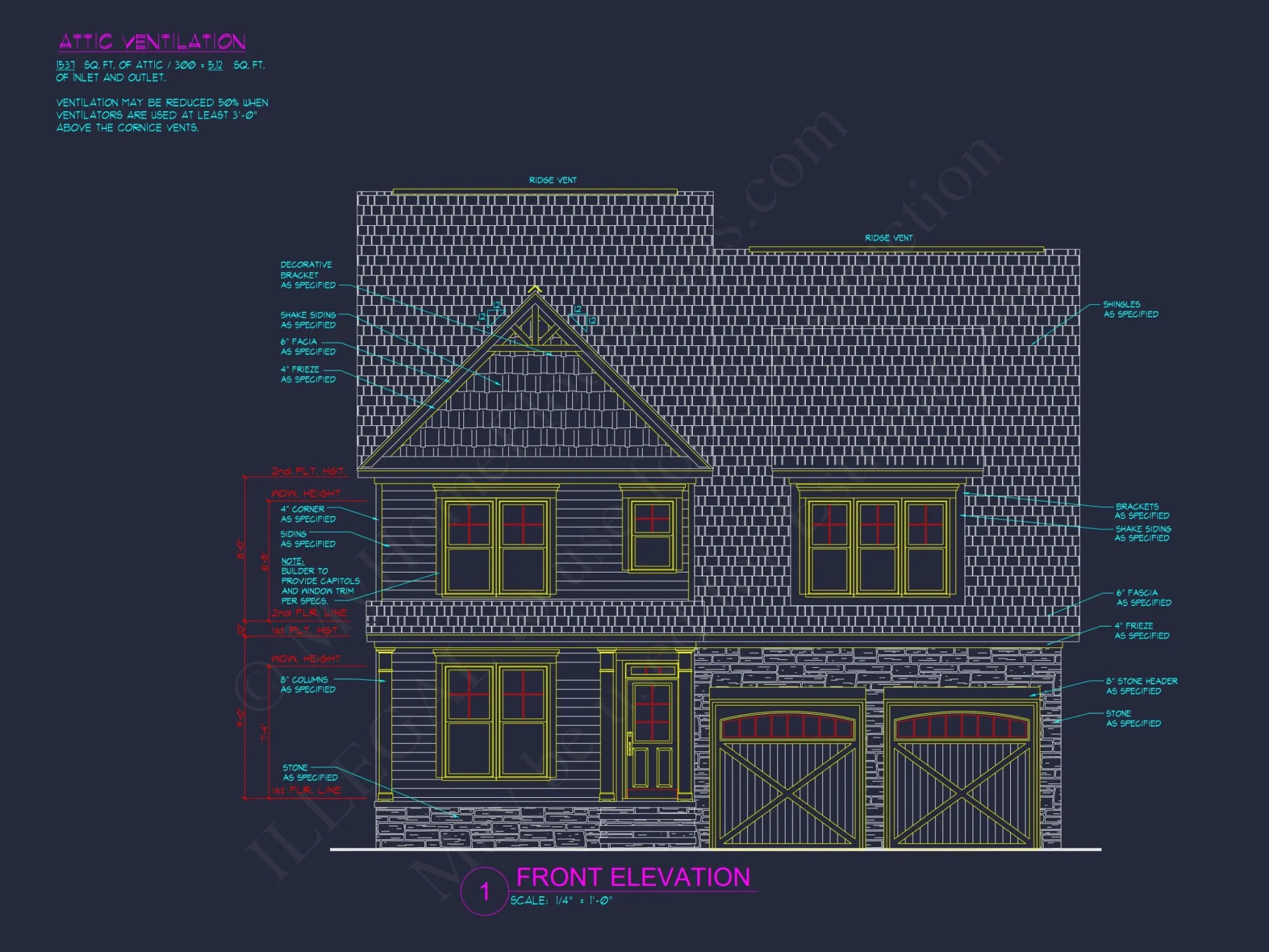 Spacious 2-Story Craftsman house Plan with CAD Blueprints