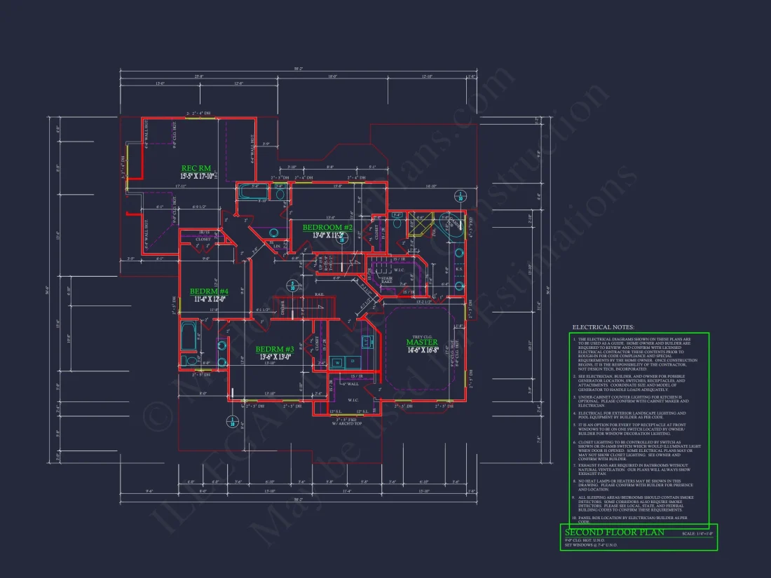 Spacious Traditional house Plan with 2 Floors and CAD Designs