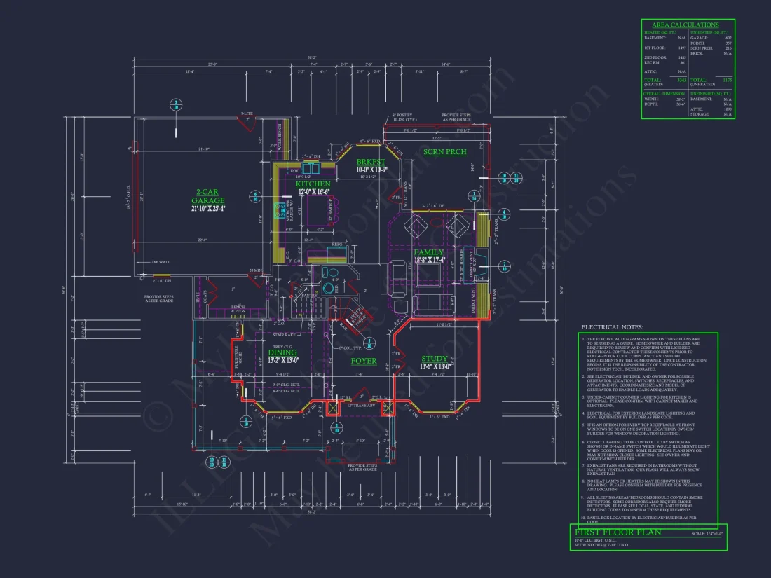 Spacious Traditional house Plan with 2 Floors and CAD Designs
