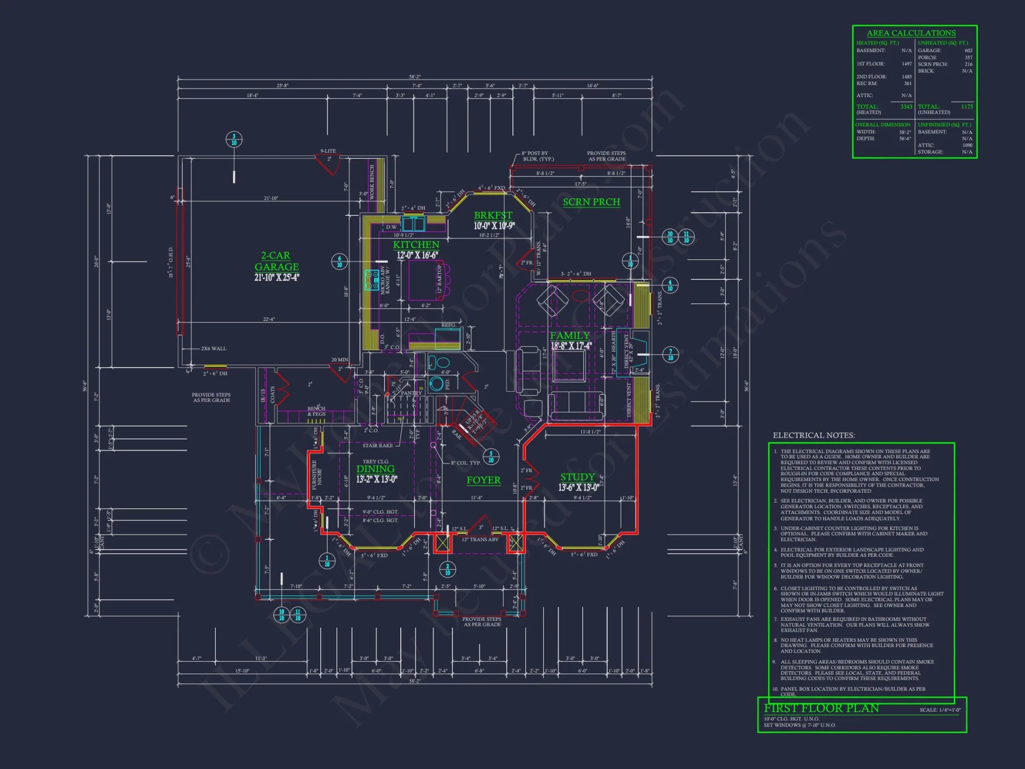 Spacious Traditional house Plan with 2 Floors and CAD Designs