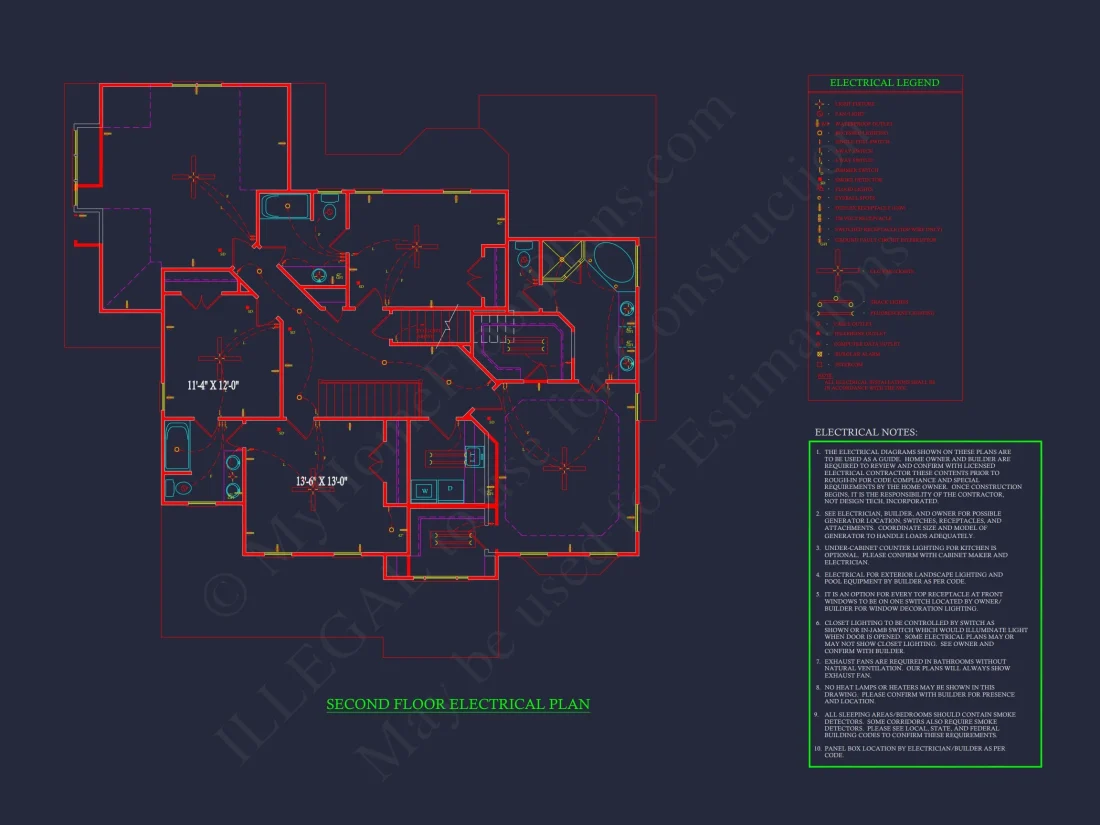Spacious Traditional house Plan with 2 Floors and CAD Designs