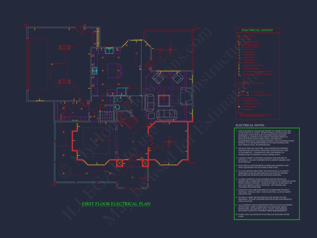Spacious Traditional house Plan with 2 Floors and CAD Designs