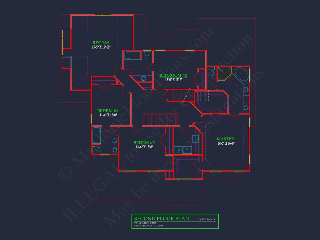Spacious Traditional house Plan with 2 Floors and CAD Designs