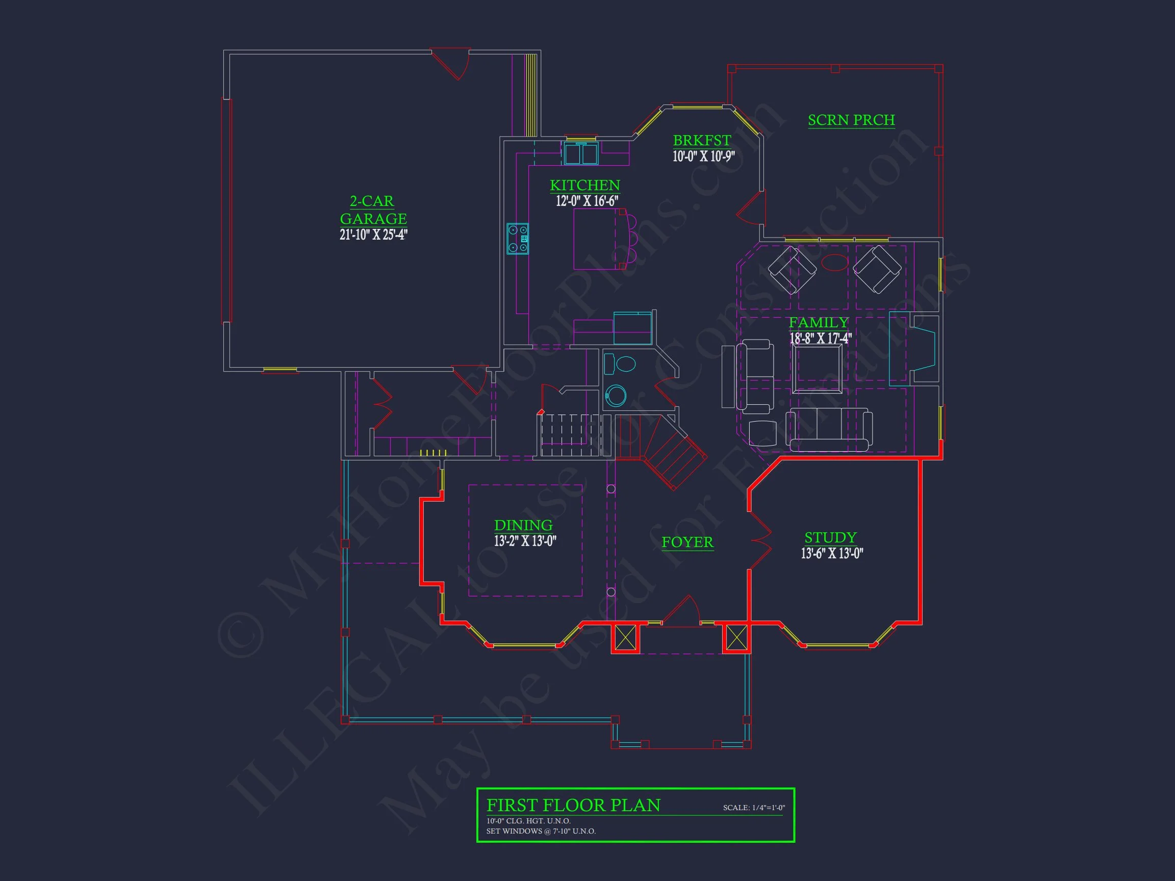11-1068 HOUSE PLAN - Spacious Traditional House Plan with 2 Floors and CAD Designs 5 Spacious Traditional house Plan with 2 Floors and CAD Designs
