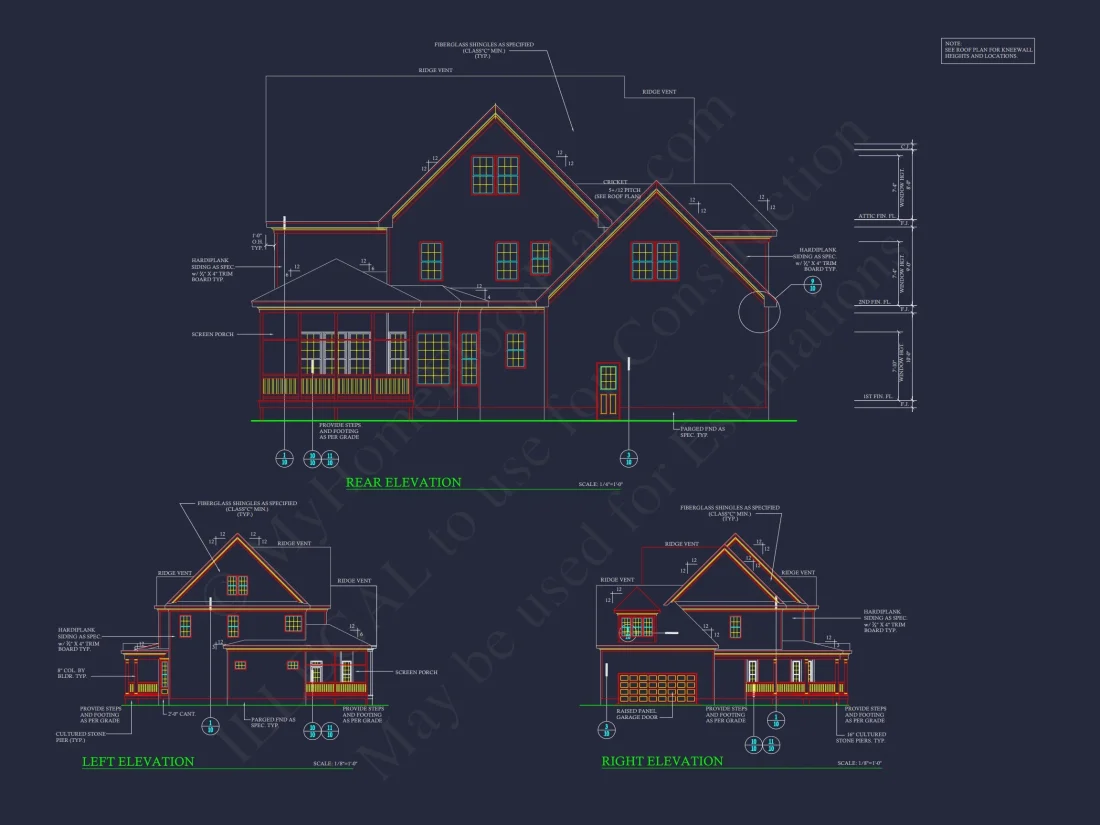 Spacious Traditional house Plan with 2 Floors and CAD Designs