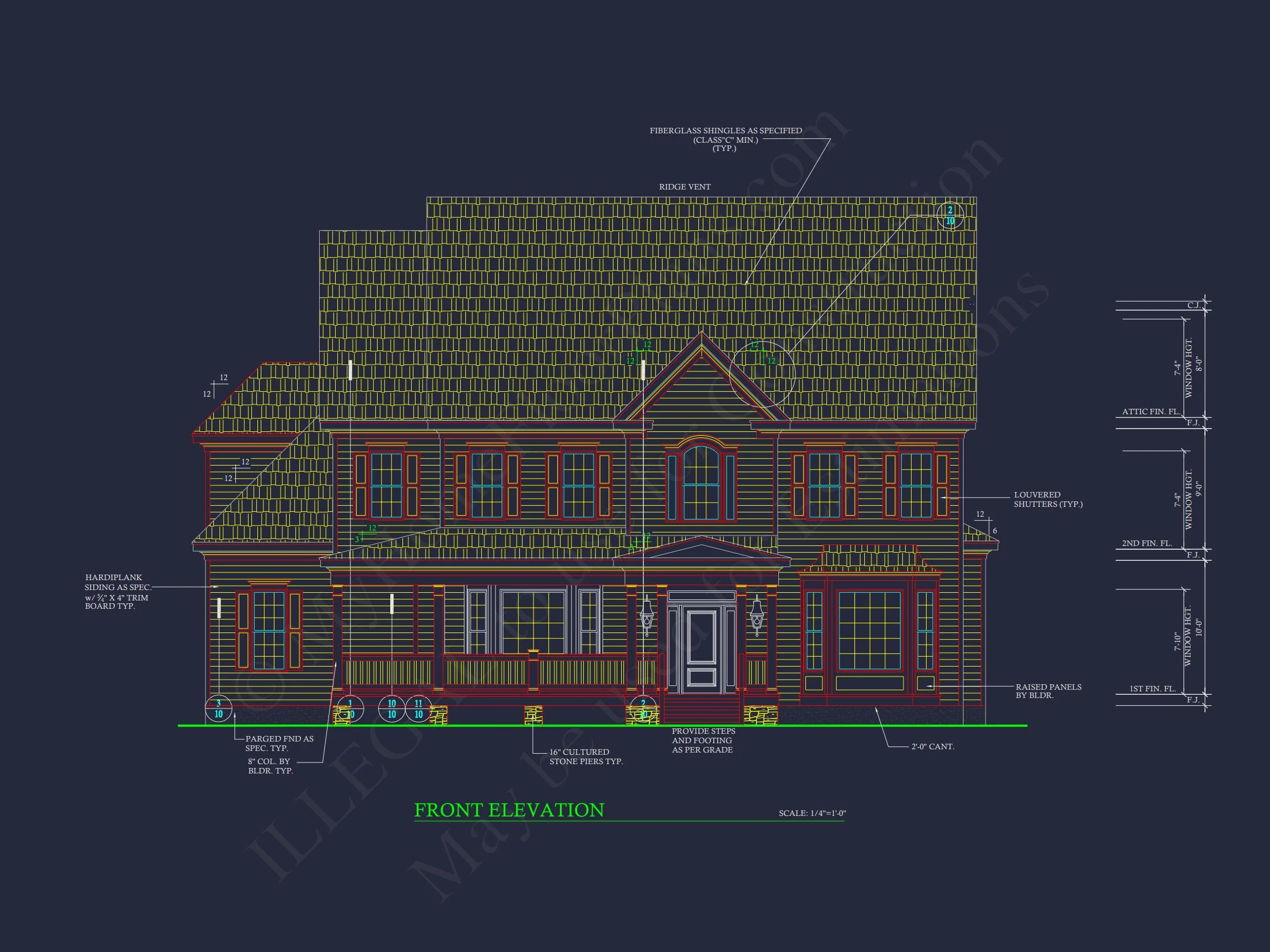 11-1068 HOUSE PLAN - Spacious Traditional House Plan with 2 Floors and CAD Designs 3 Spacious Traditional house Plan with 2 Floors and CAD Designs