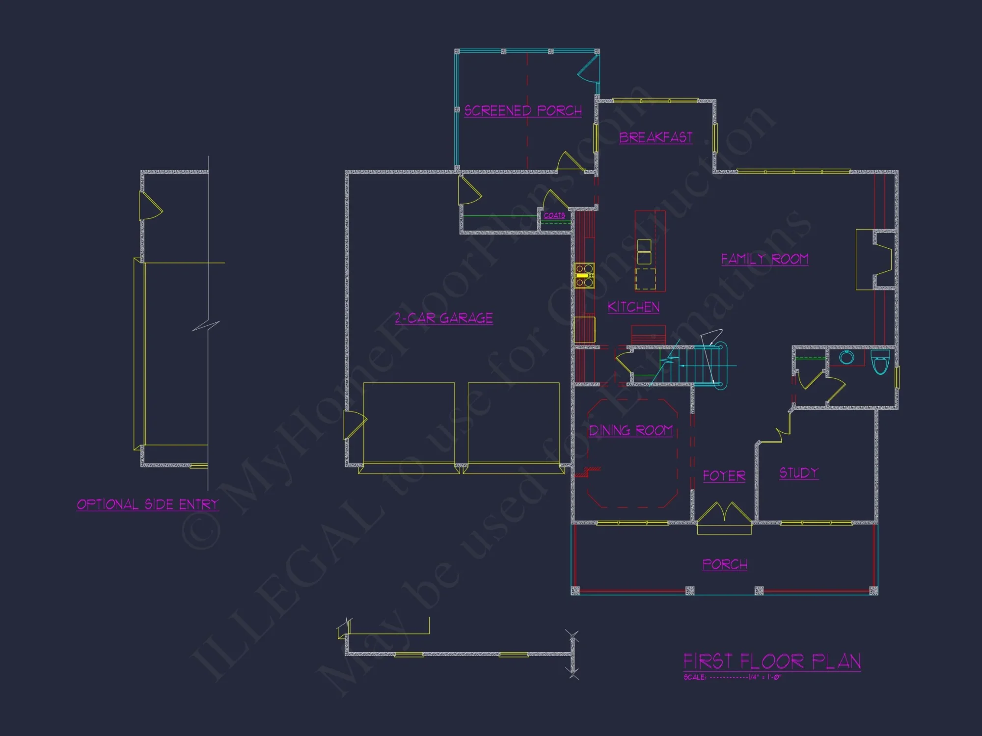 Craftsman house Plan with 3 Floors and Open Floor Designs