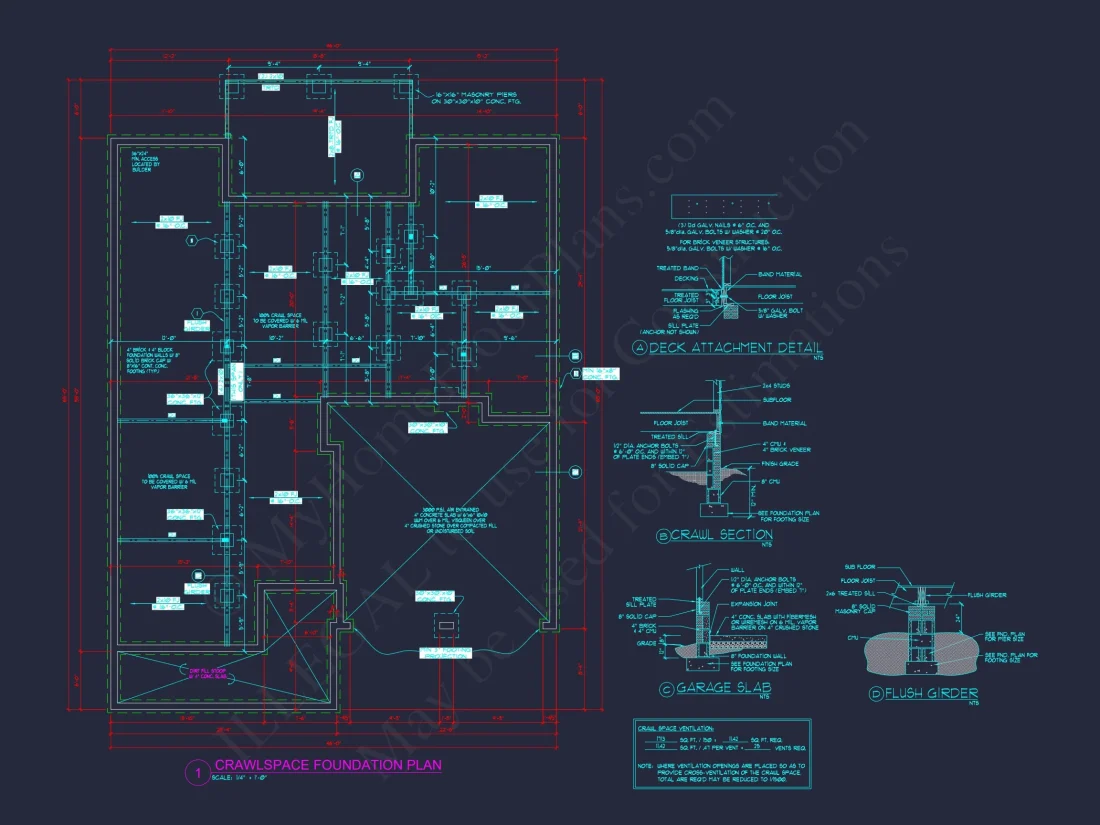 Modern Craftsman house Plan with 2 Floors and 3 Bedrooms