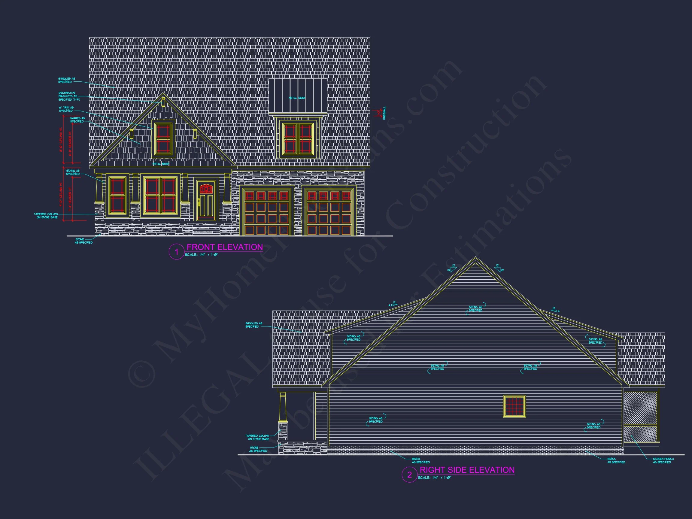 11-1053 HOUSE PLAN - Modern Craftsman House Plan with 2 Floors and 3 Bedrooms 3 Modern Craftsman house Plan with 2 Floors and 3 Bedrooms