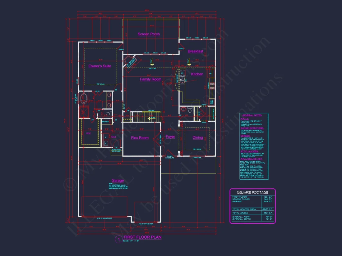Traditional Craftsman house Plan with Spacious Floor Layout