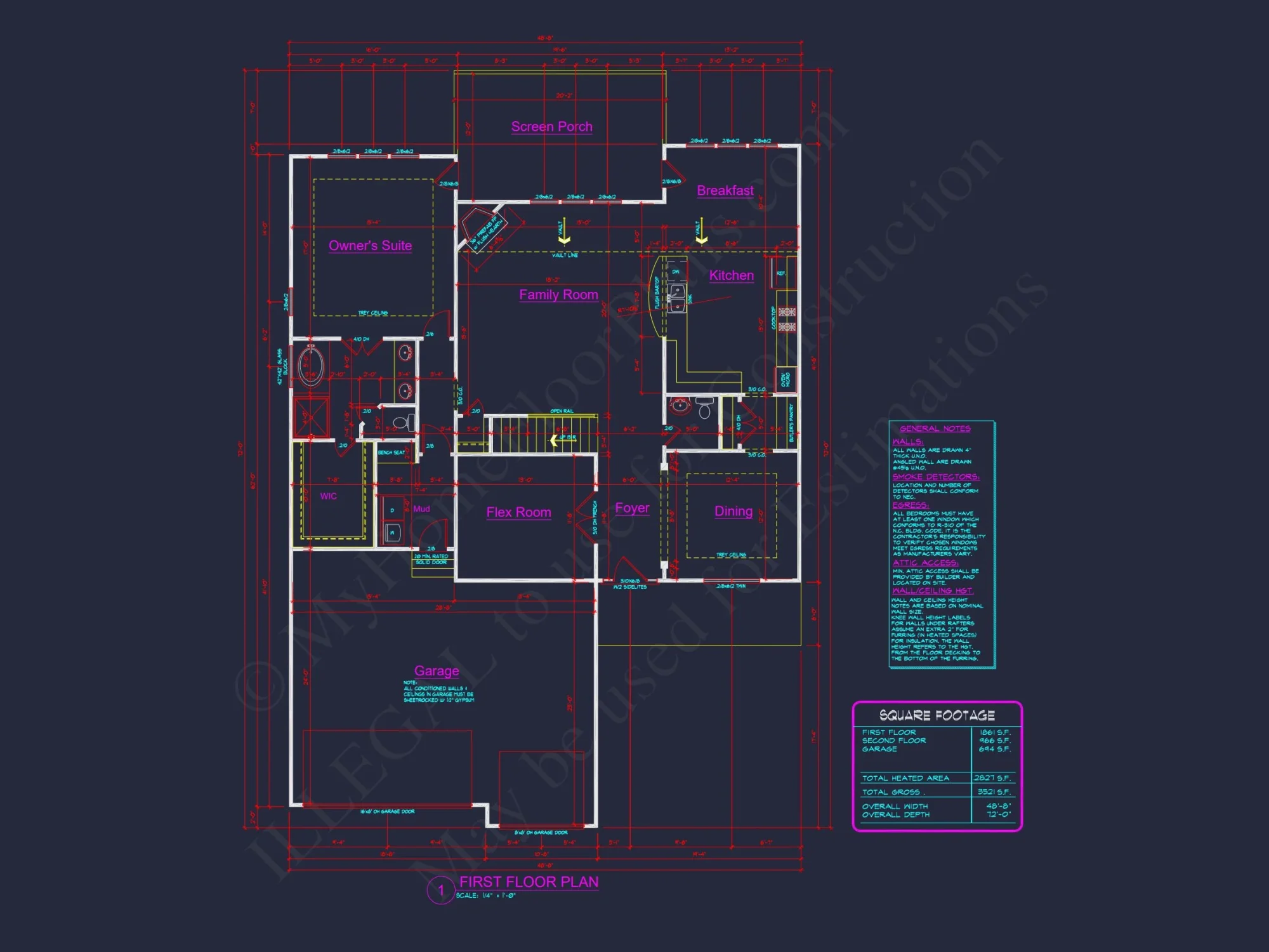 Traditional Craftsman house Plan with Spacious Floor Layout