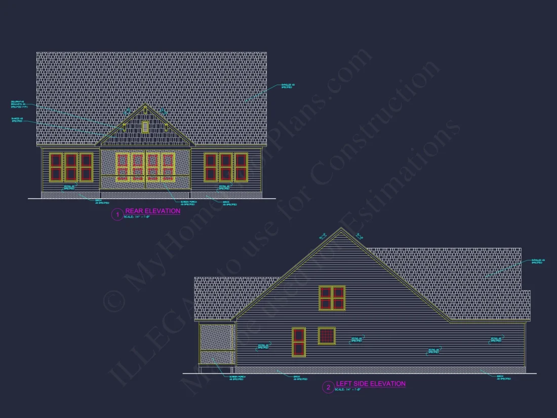 Traditional Craftsman house Plan with Spacious Floor Layout