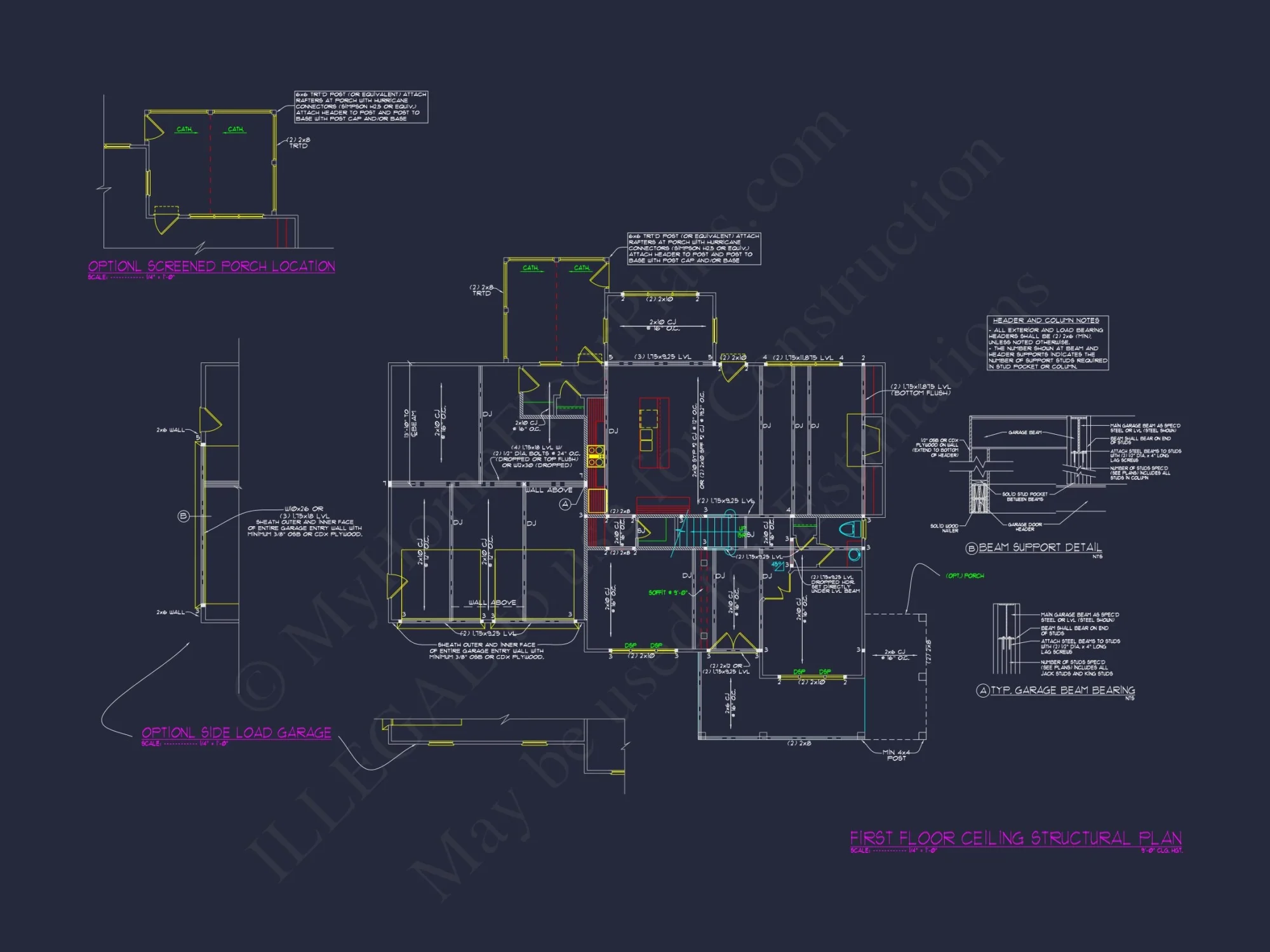 Modern house Floor Plan with Detailed CAD Architecture Designs
