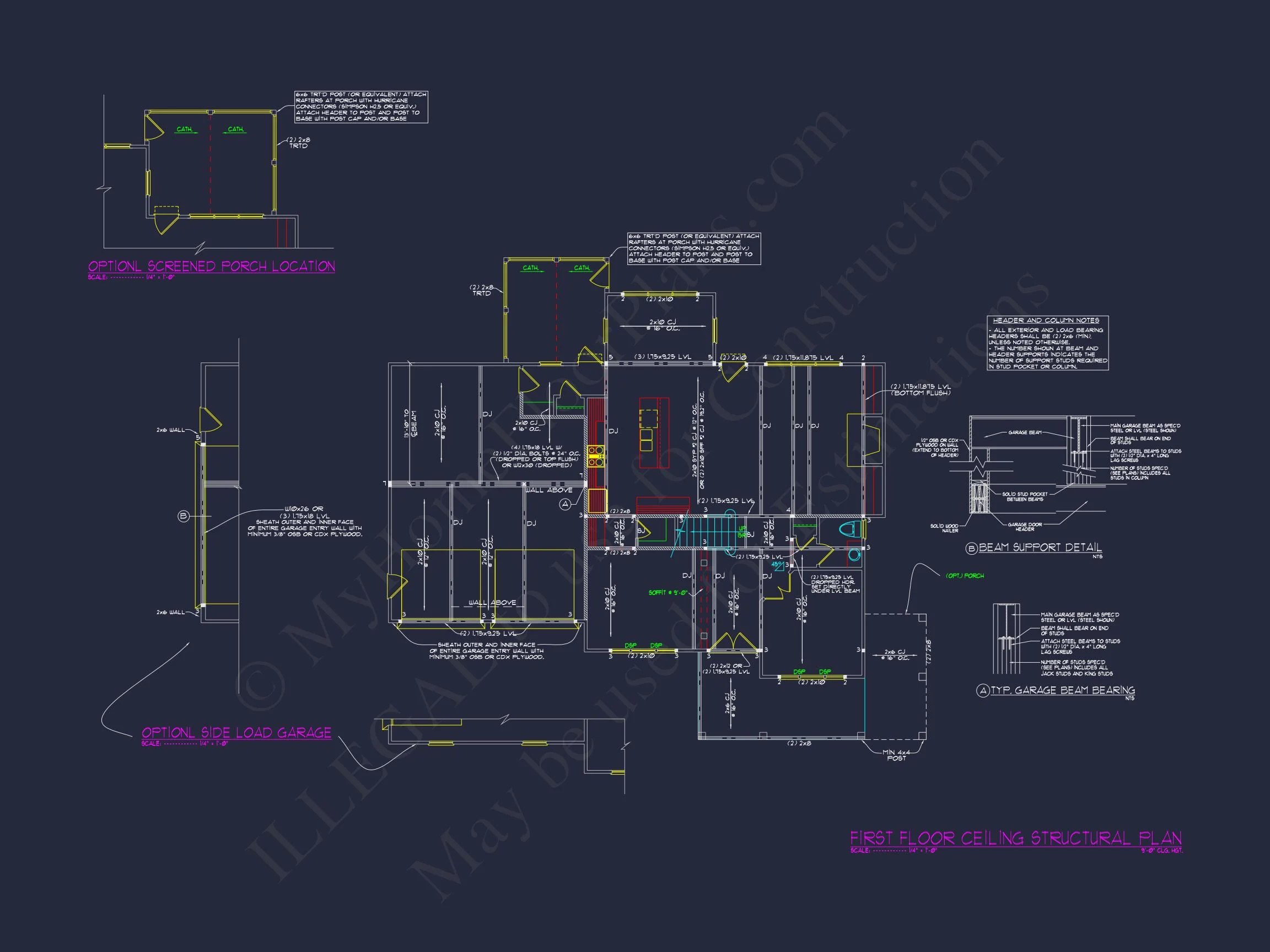 Modern house Floor Plan with Detailed CAD Architecture Designs