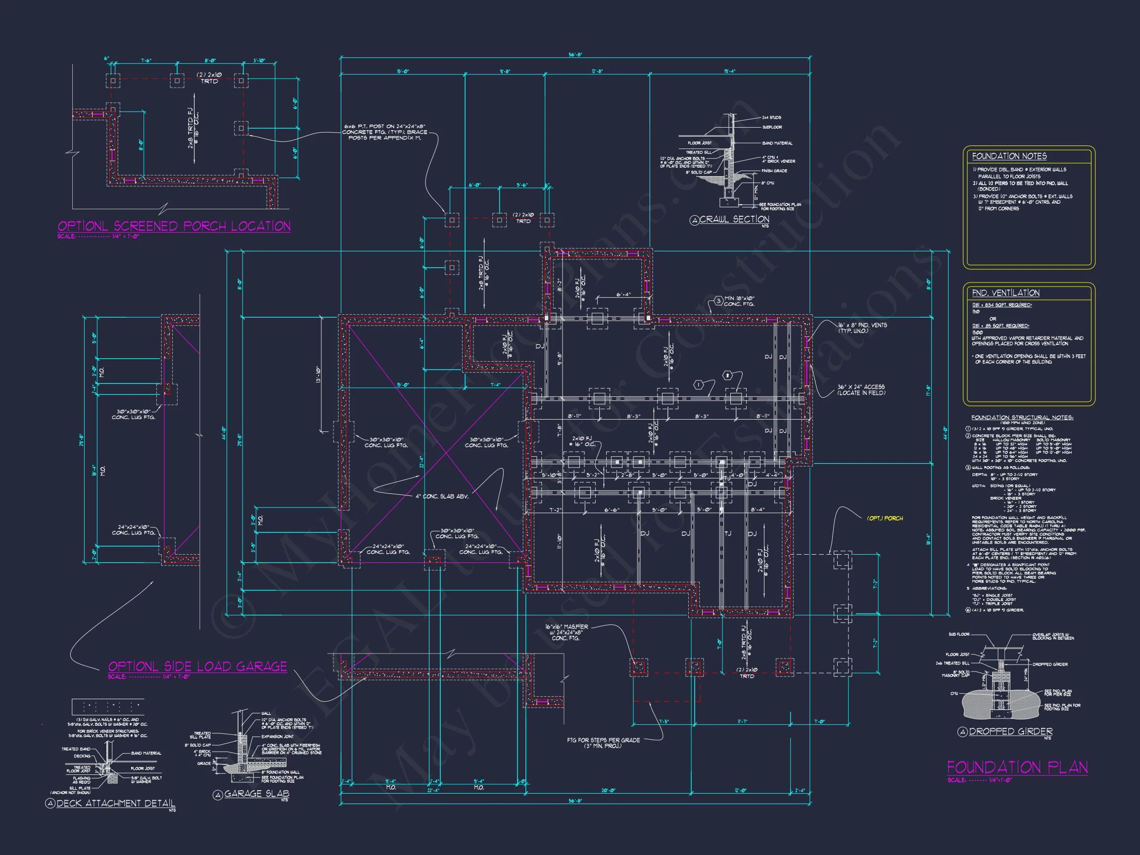 Modern house Floor Plan with Detailed CAD Architecture Designs