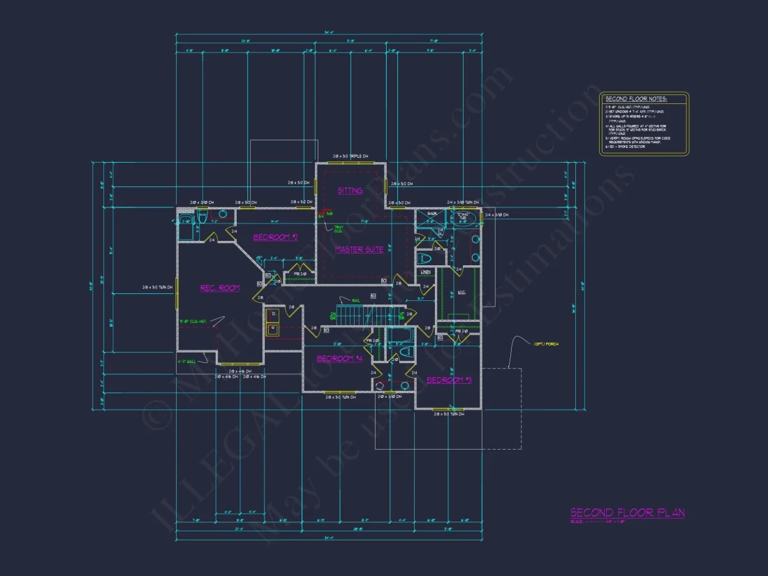 Modern house Floor Plan with Detailed CAD Architecture Designs