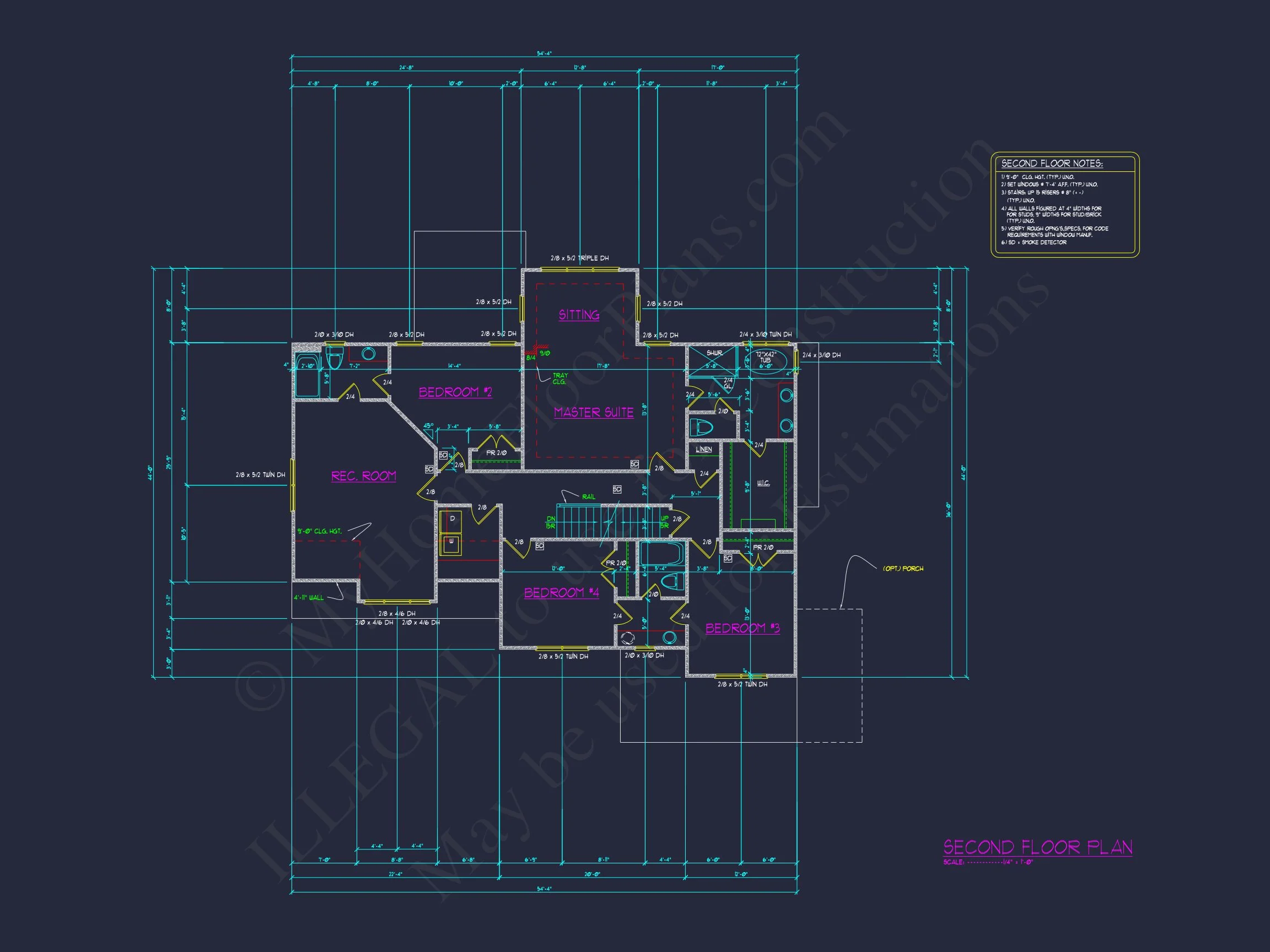 Modern house Floor Plan with Detailed CAD Architecture Designs