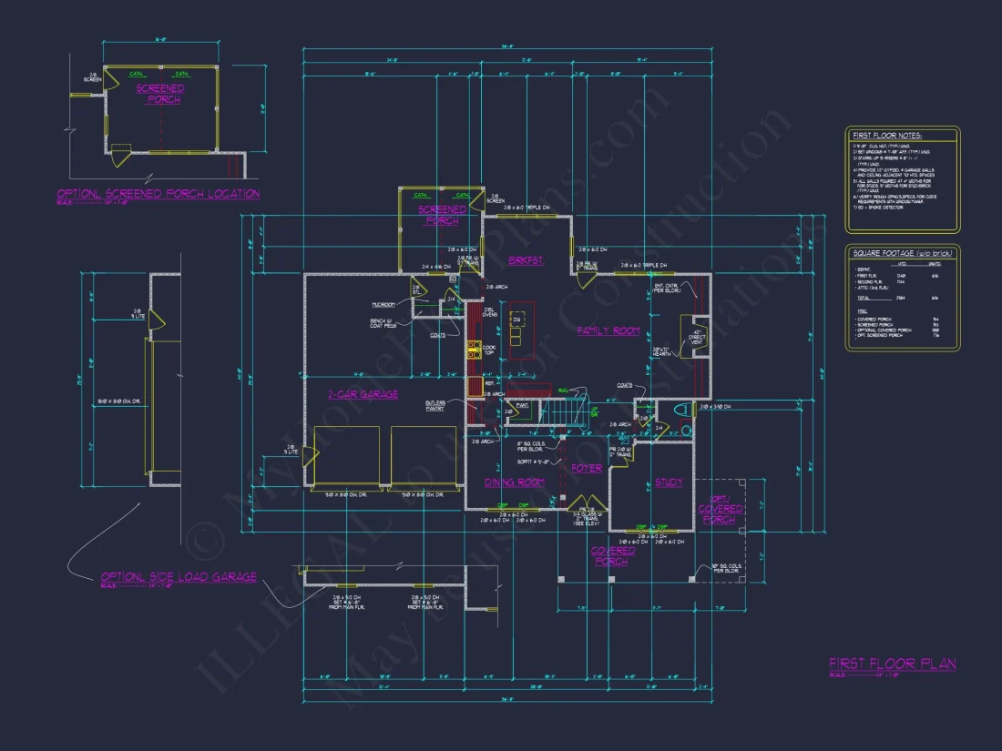 Modern house Floor Plan with Detailed CAD Architecture Designs