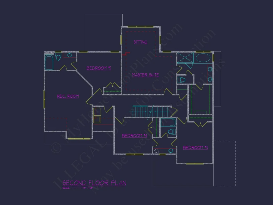 Modern house Floor Plan with Detailed CAD Architecture Designs
