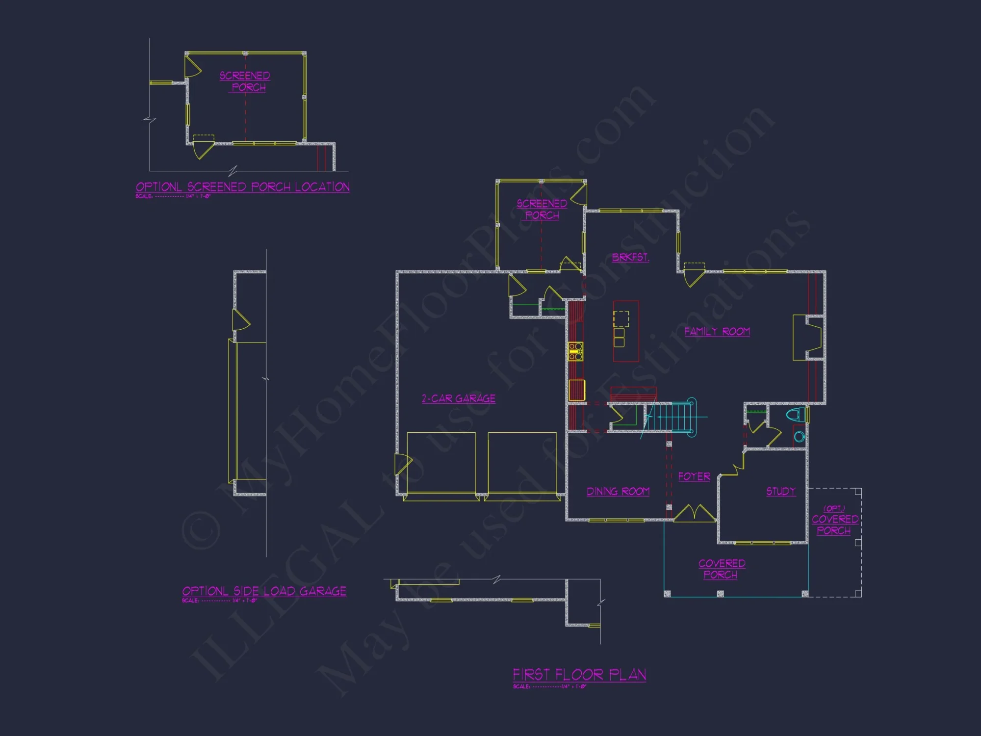 Modern house Floor Plan with Detailed CAD Architecture Designs