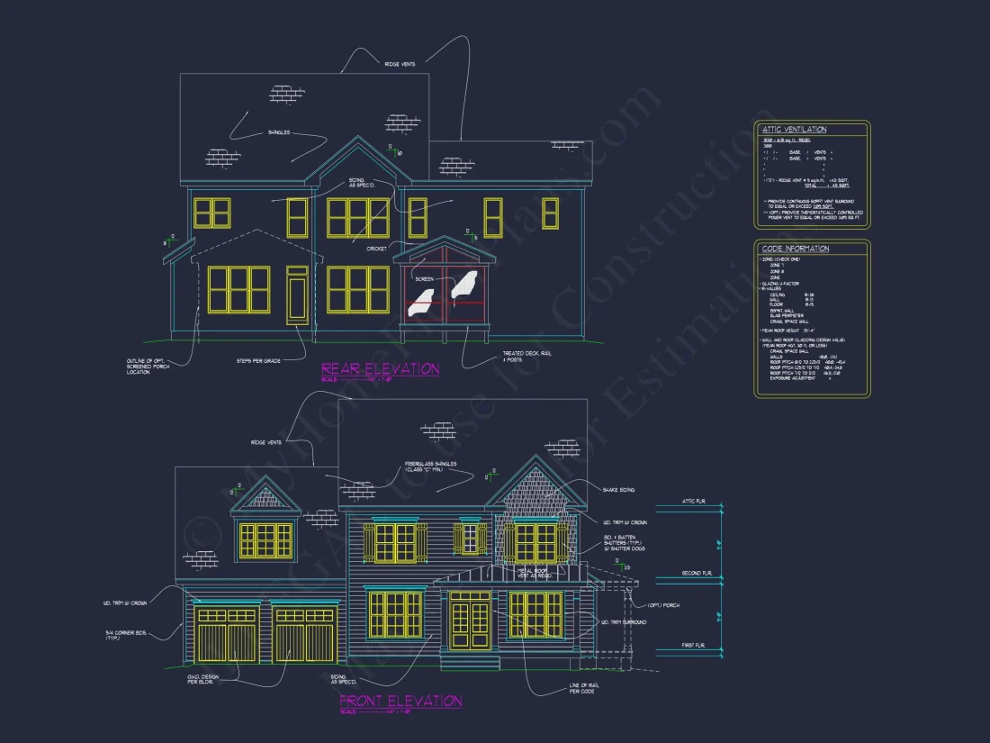 Modern house Floor Plan with Detailed CAD Architecture Designs