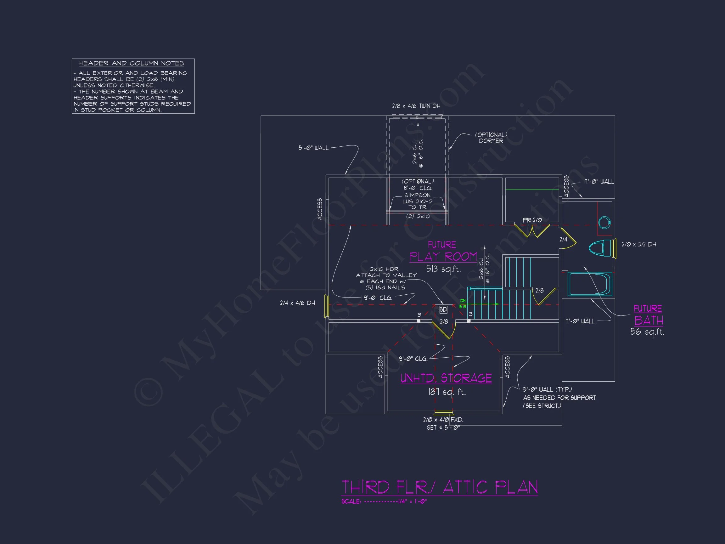 Modern Craftsman house Plan with Detailed Floor Designs and CAD Blueprint