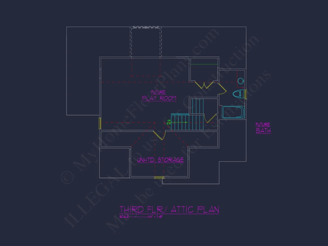 Modern Craftsman house Plan with Detailed Floor Designs and CAD Blueprint