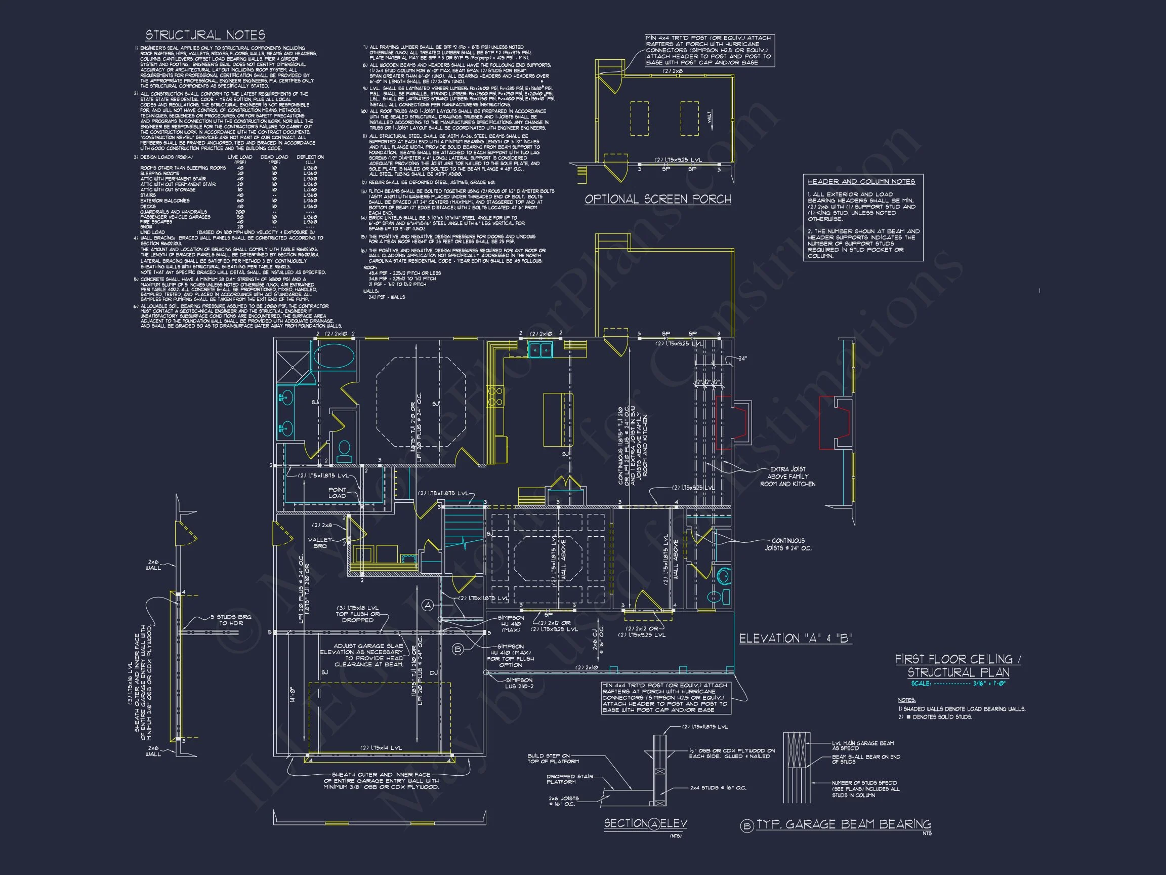 Modern Craftsman house Plan with Detailed Floor Blueprints