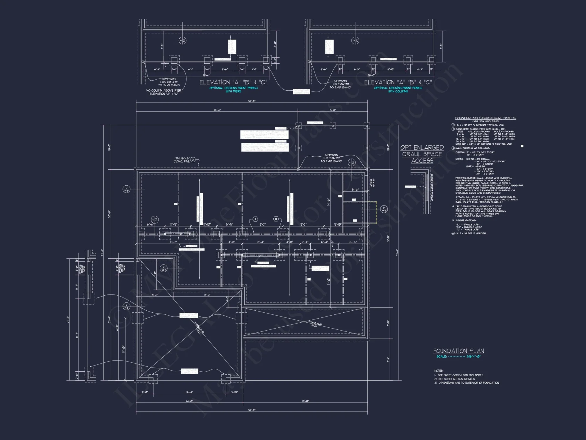 Modern Craftsman house Plan with Detailed Floor Blueprints