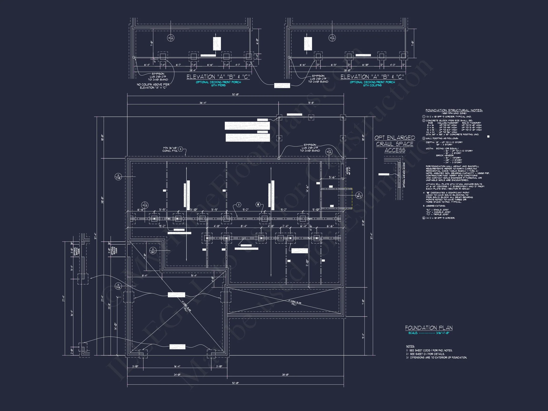 Modern Craftsman house Plan with Detailed Floor Blueprints