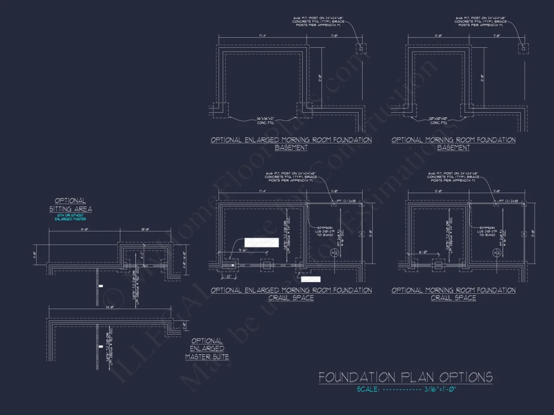 Modern Craftsman house Plan with Detailed Floor Blueprints