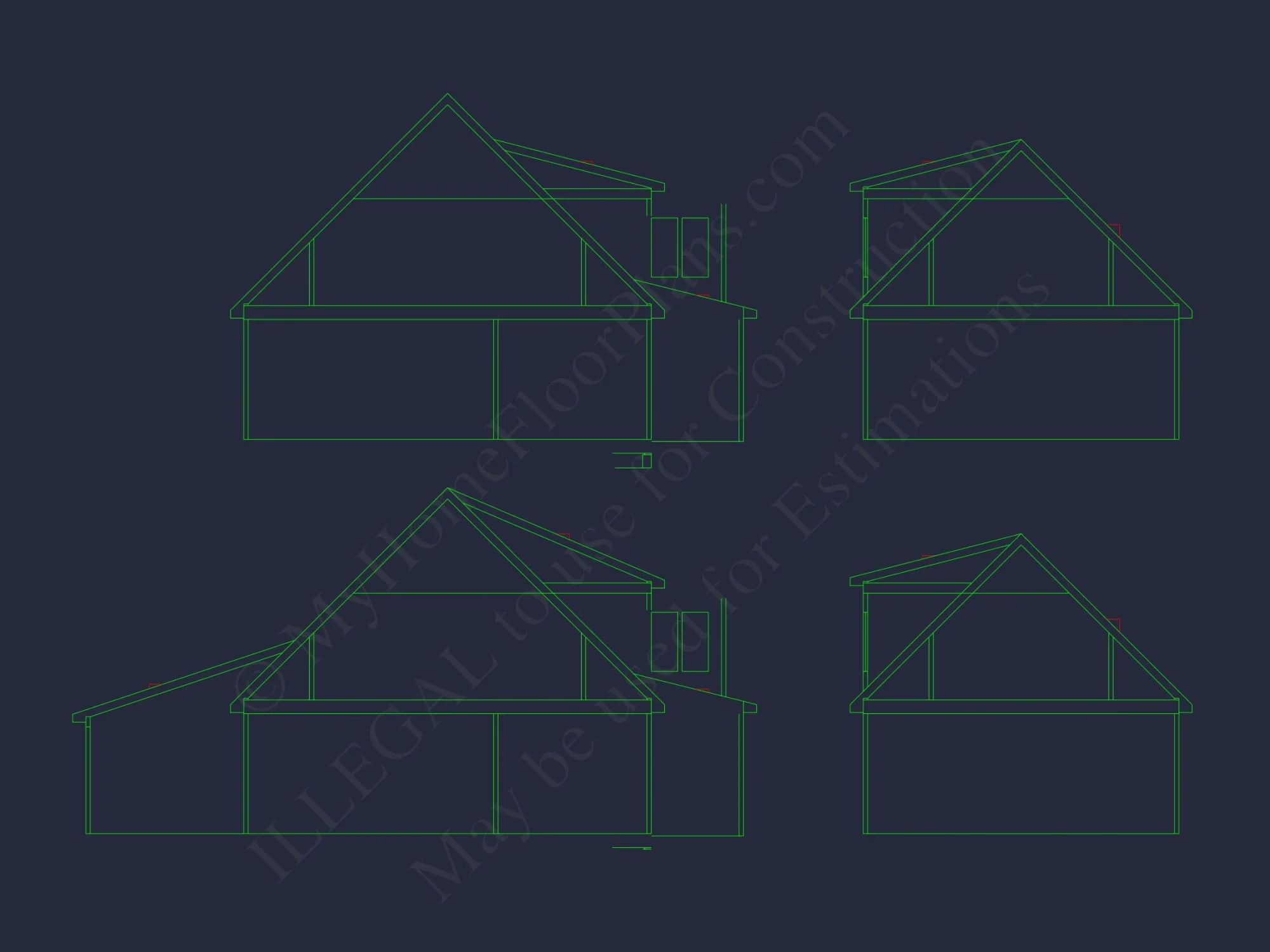 Modern Craftsman house Plan with Detailed Floor Blueprints