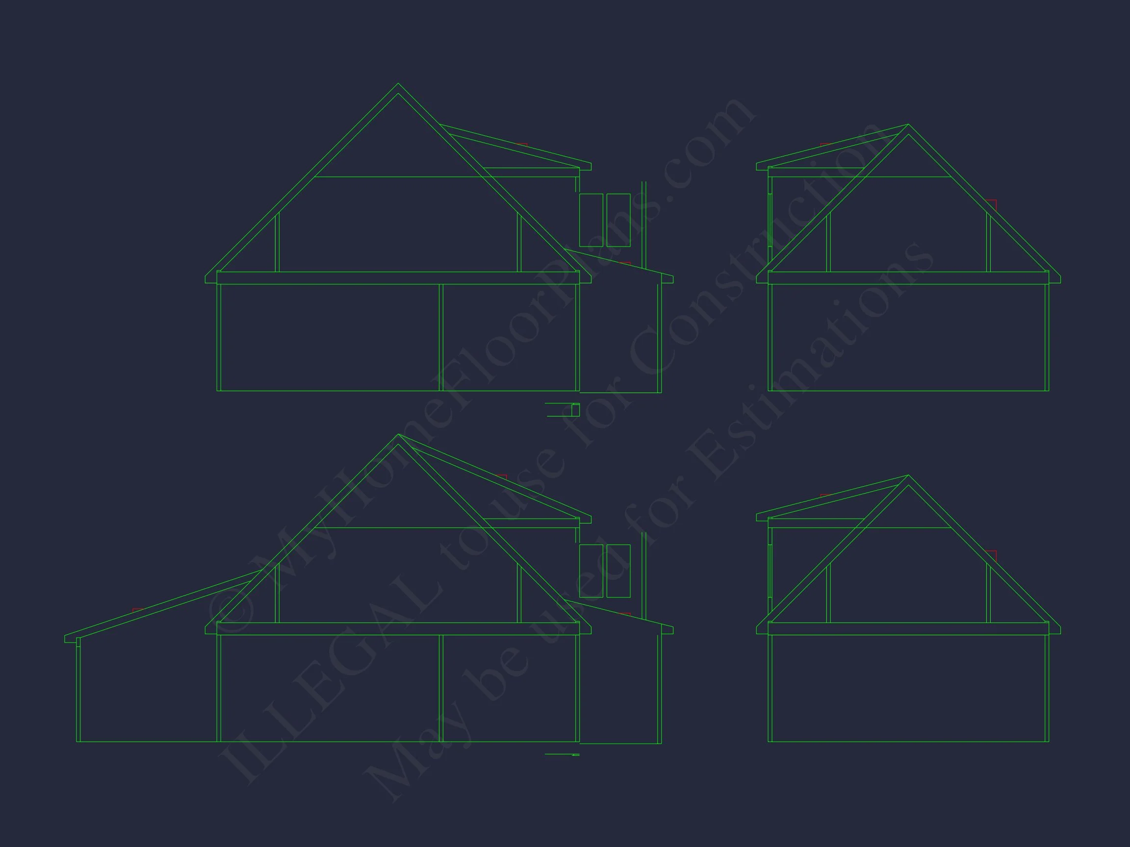 Modern Craftsman house Plan with Detailed Floor Blueprints