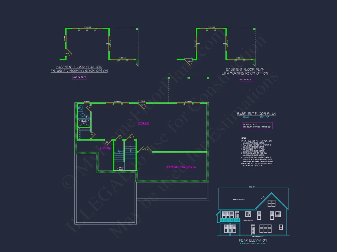 Modern Craftsman house Plan with Detailed Floor Blueprints