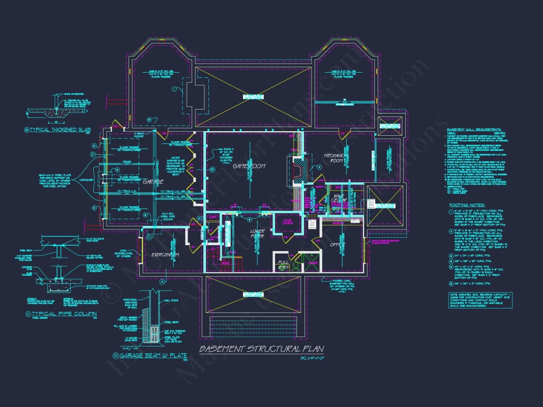 Classical house Floor Plan: 2-Story Design with CAD Blueprints
