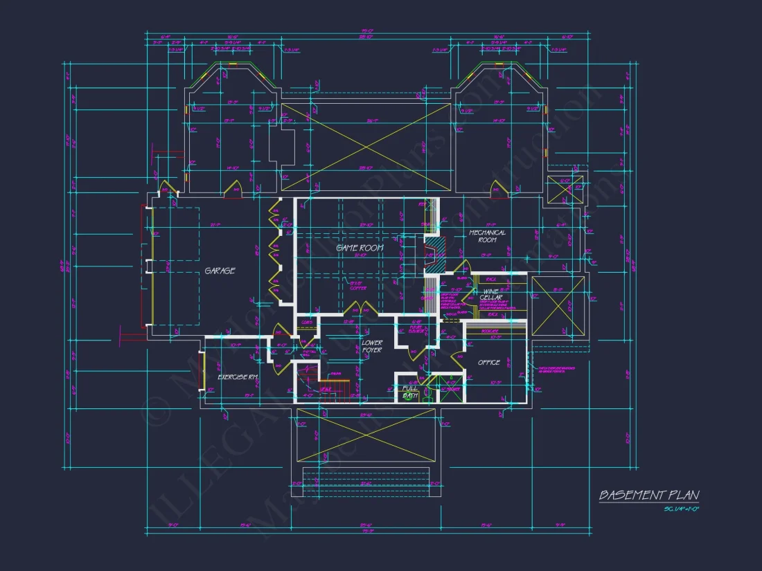 Classical house Floor Plan: 2-Story Design with CAD Blueprints