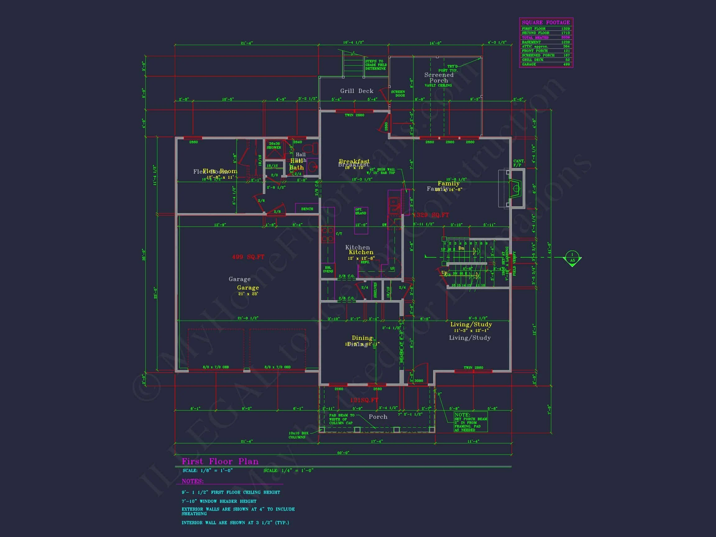 Elegant house Plan with Detailed Floor Plans & CAD Designs