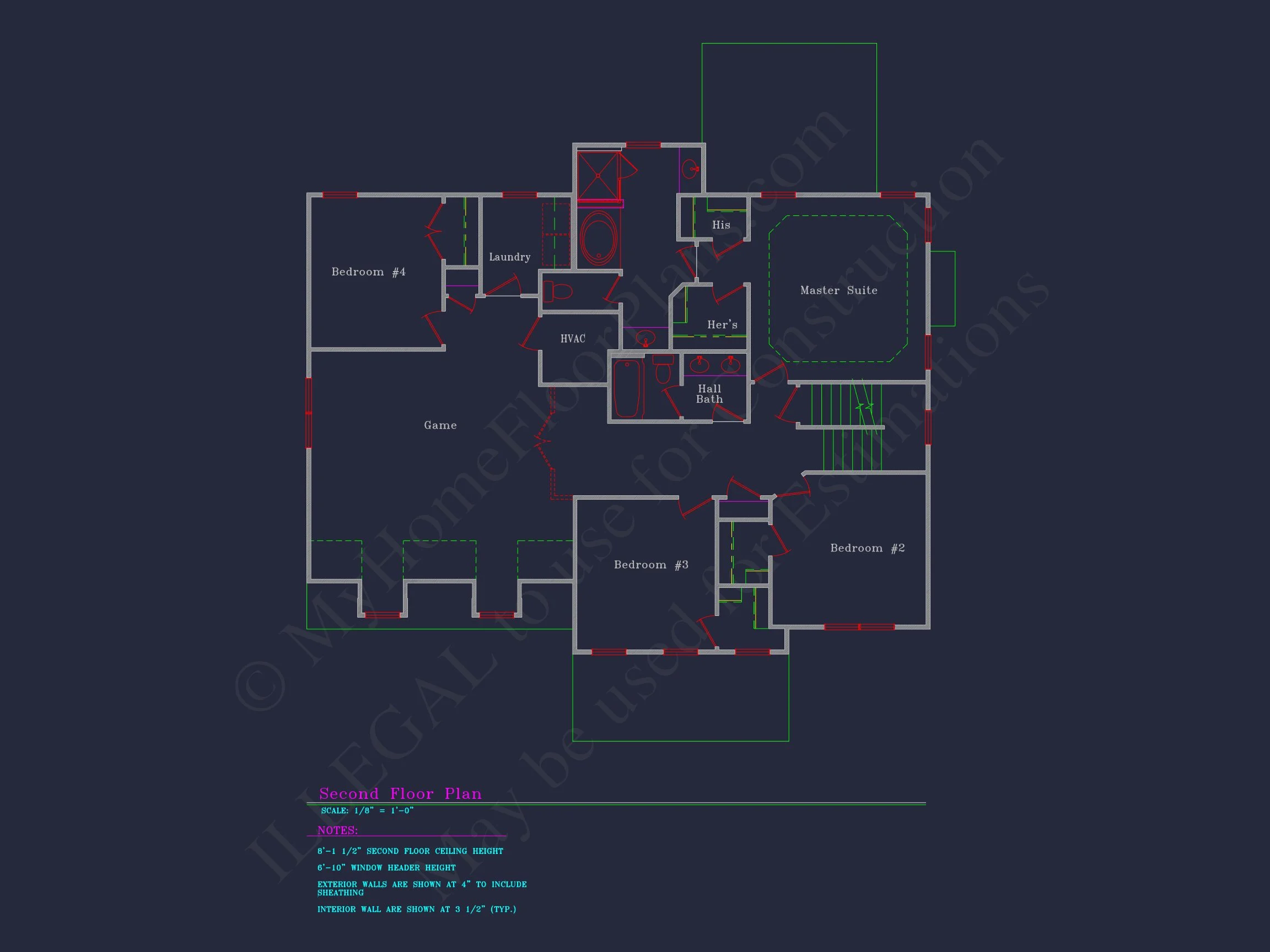 Elegant house Plan with Detailed Floor Plans & CAD Designs