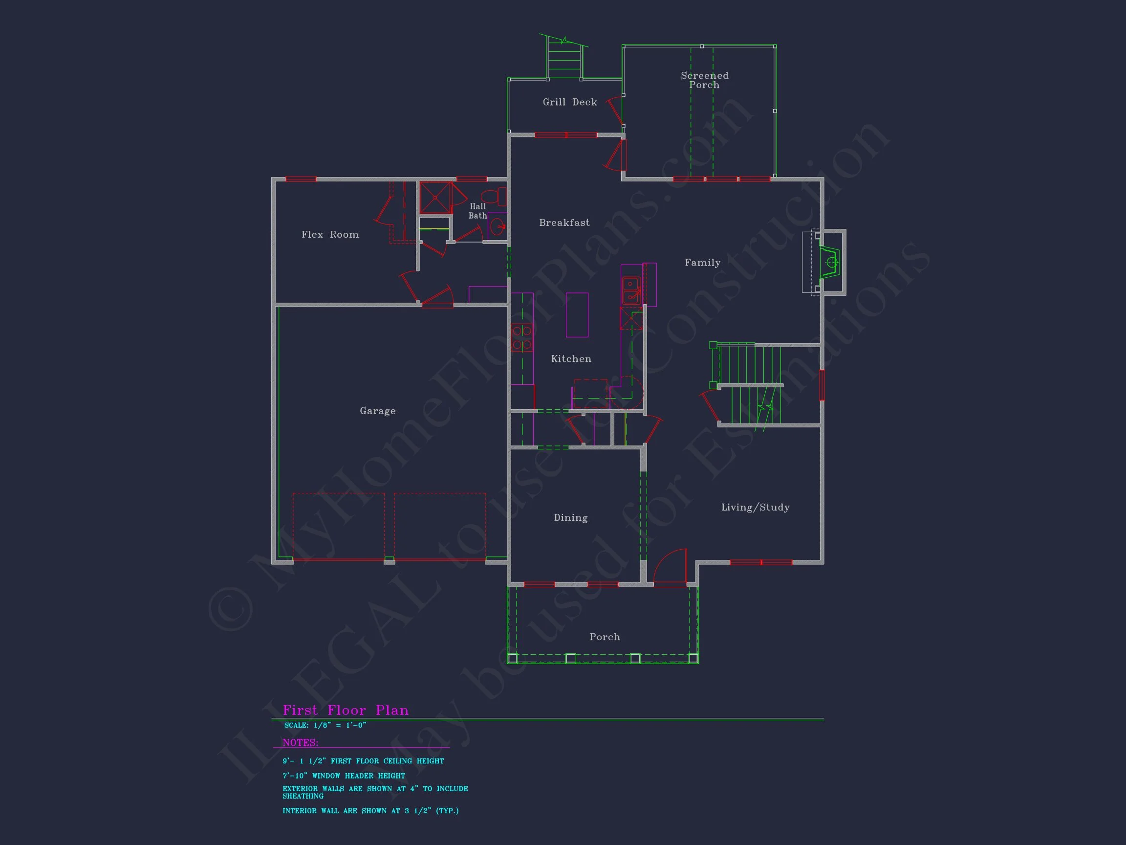 Elegant house Plan with Detailed Floor Plans & CAD Designs