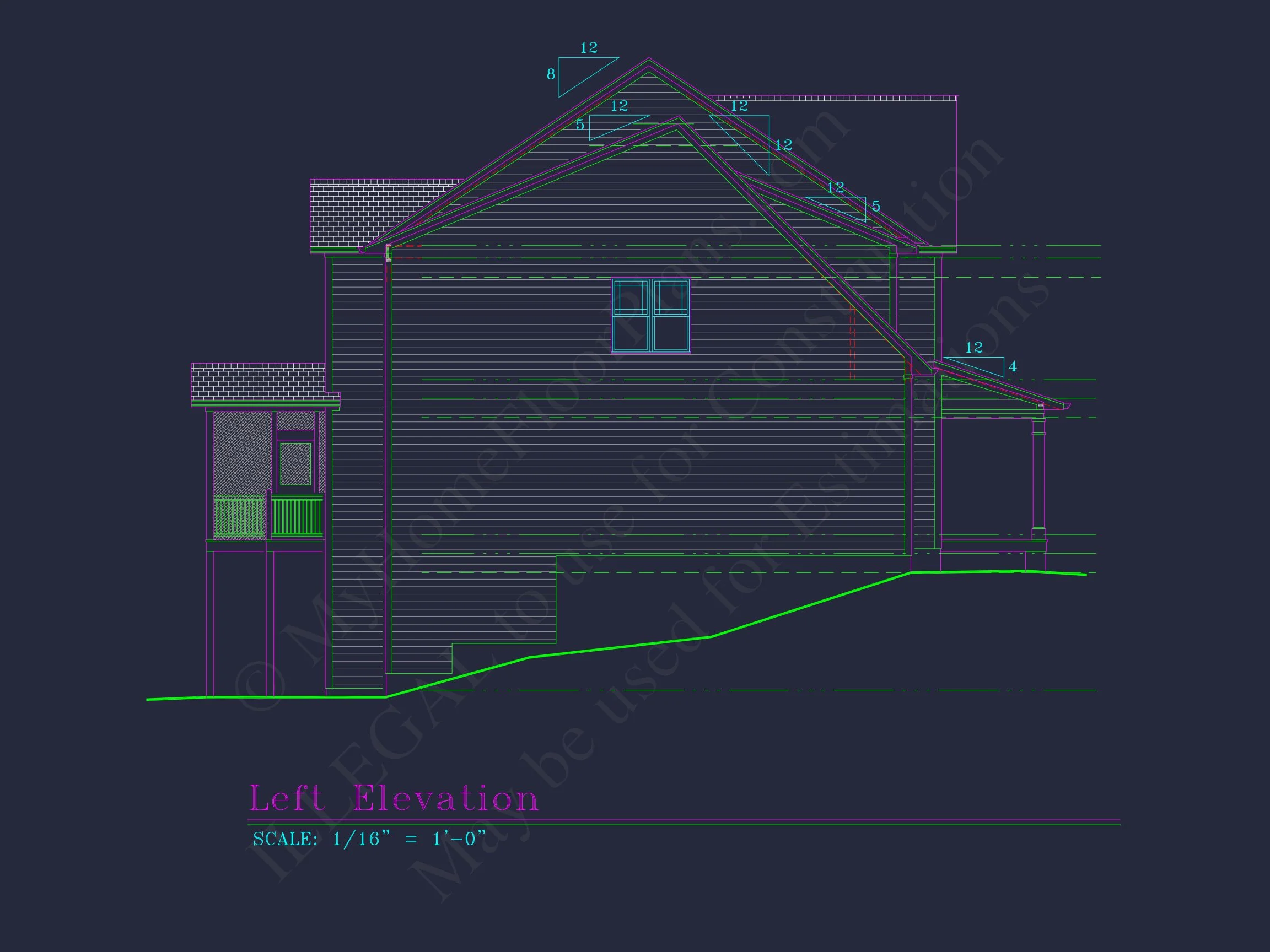 Elegant house Plan with Detailed Floor Plans & CAD Designs