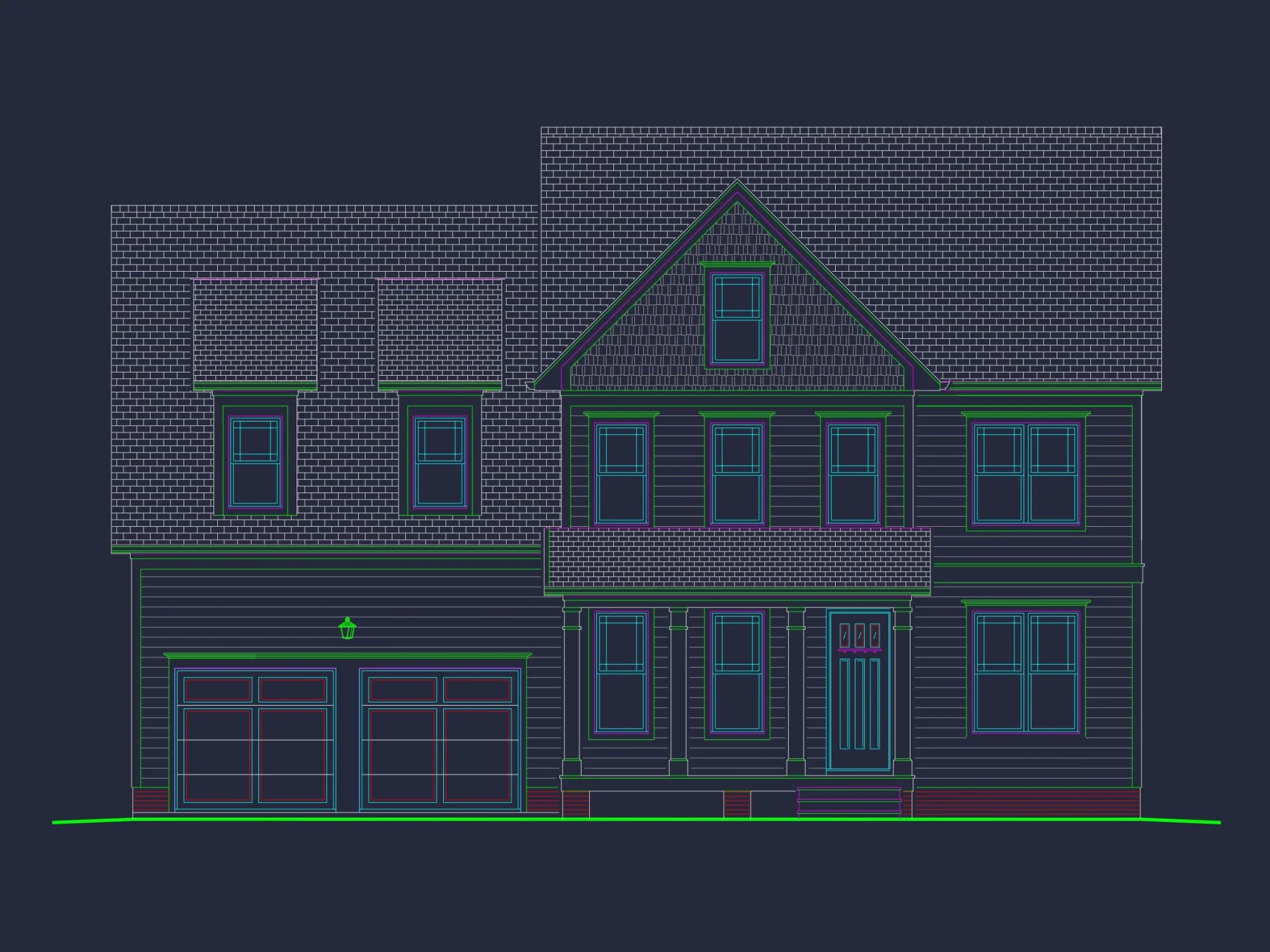 Elegant house Plan with Detailed Floor Plans & CAD Designs