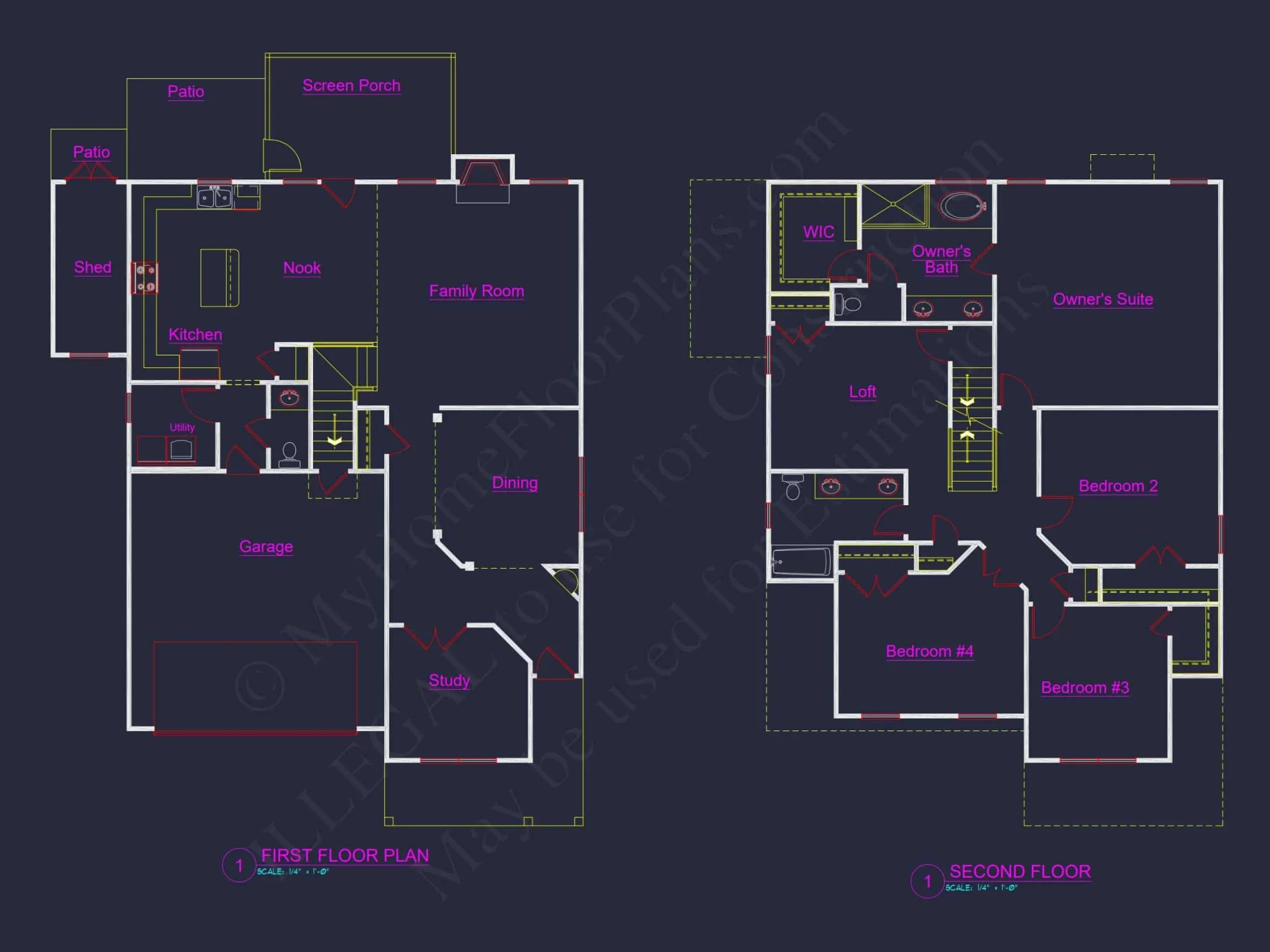 Charming house Floor Plan with 4 Bedrooms and Open Designs