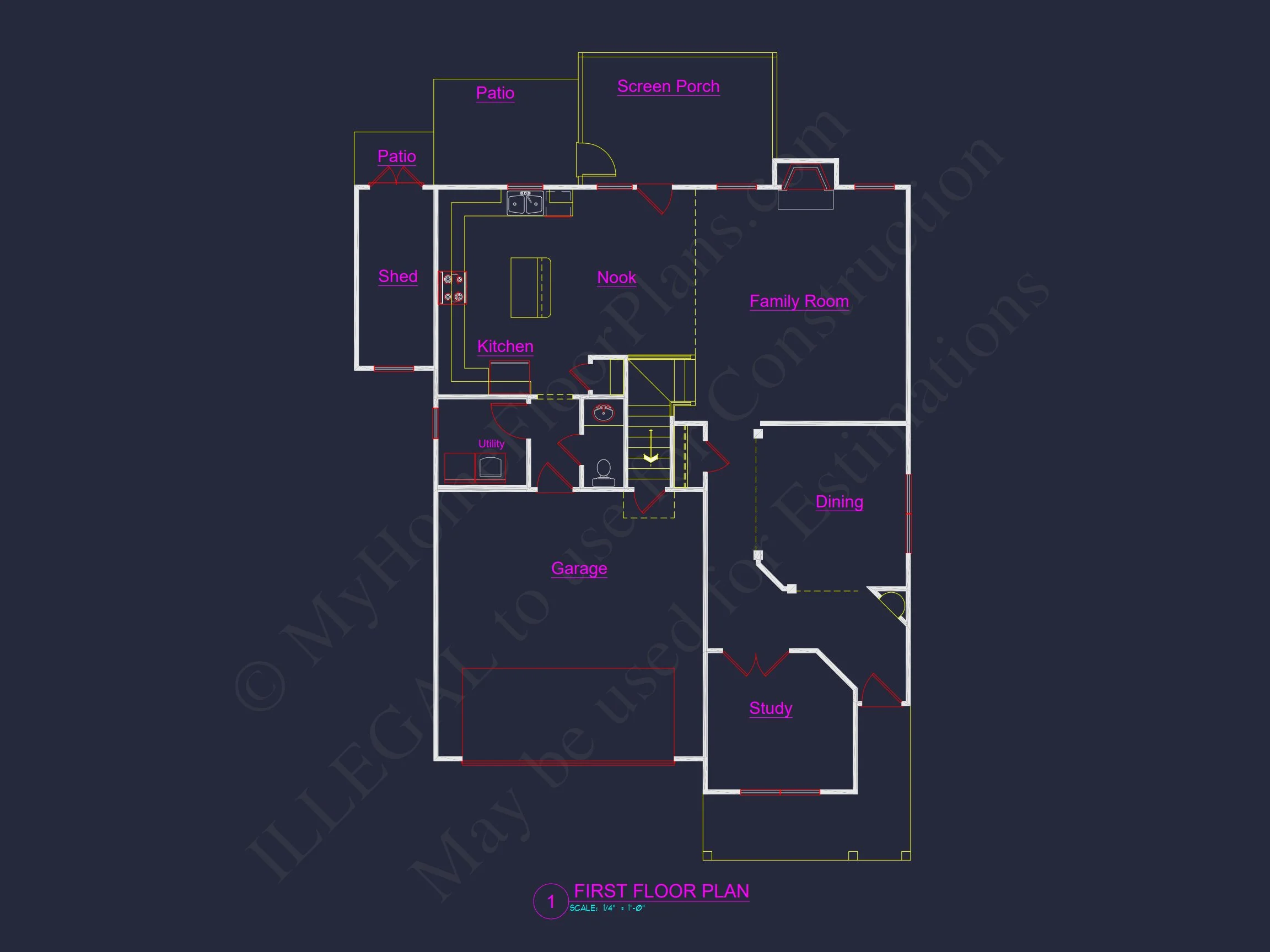 Charming house Floor Plan with 4 Bedrooms and Open Designs